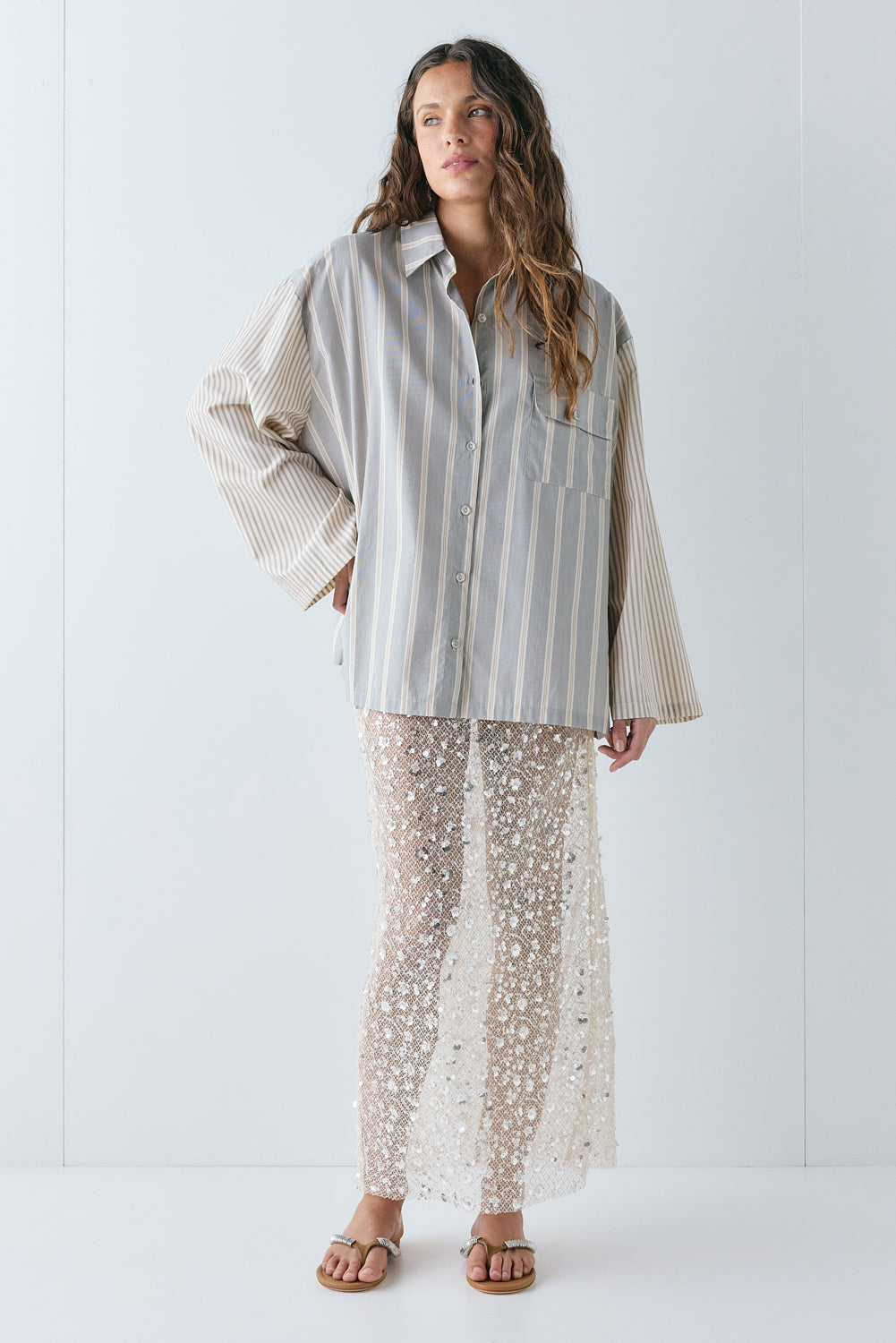 Vale Shirt Grey Stripe