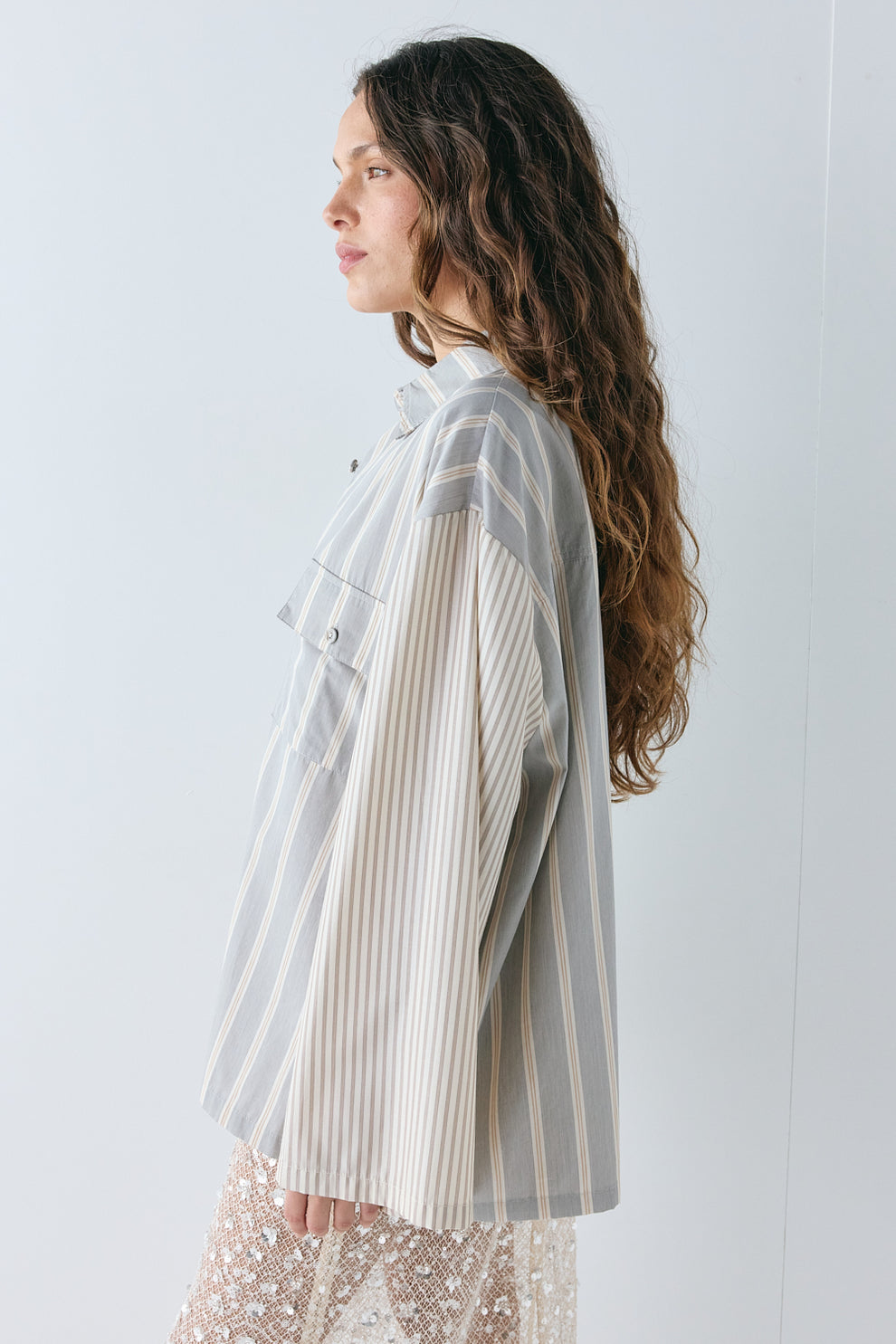 Vale Shirt Grey Stripe