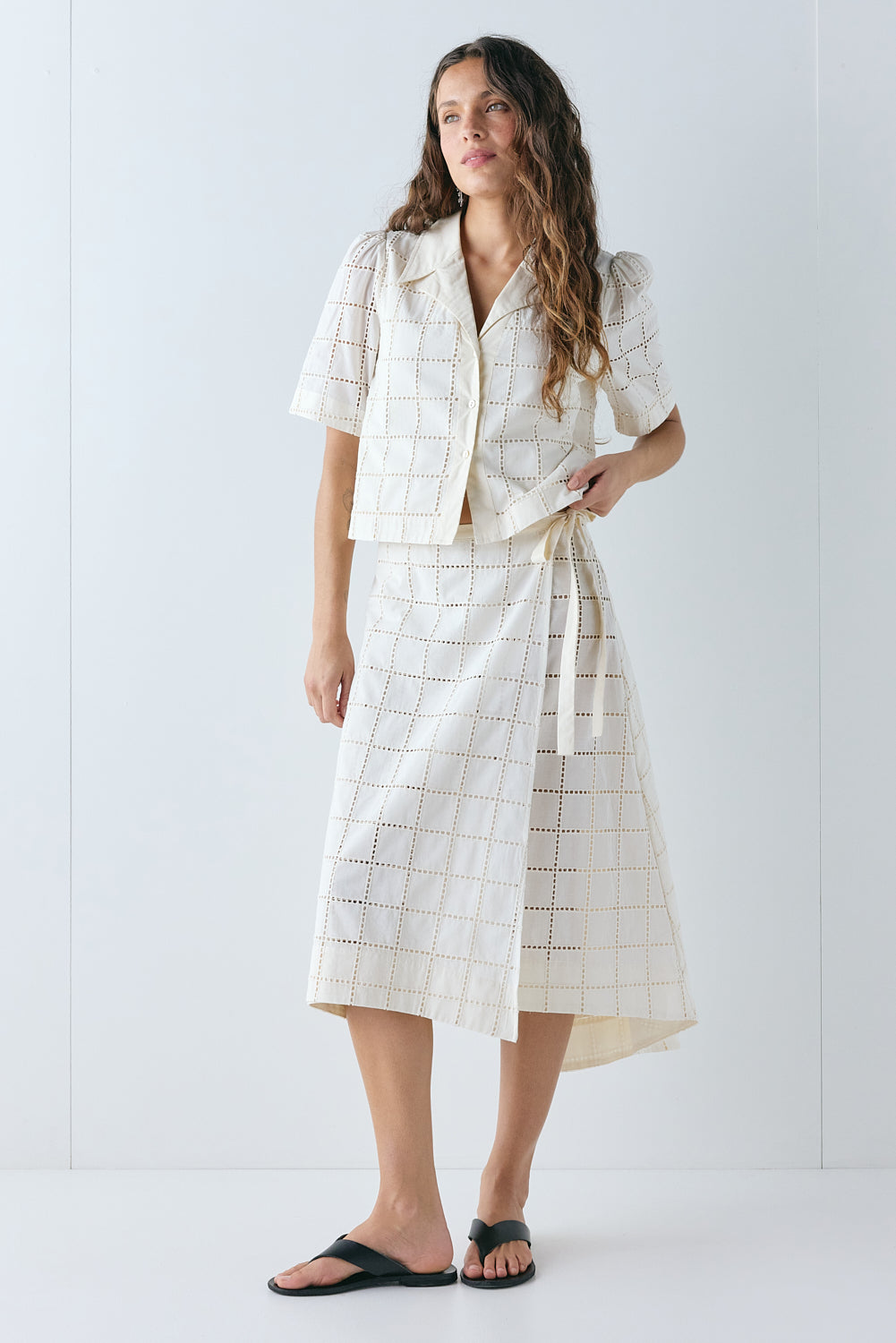 Romy Anglaise Shirt Cream 