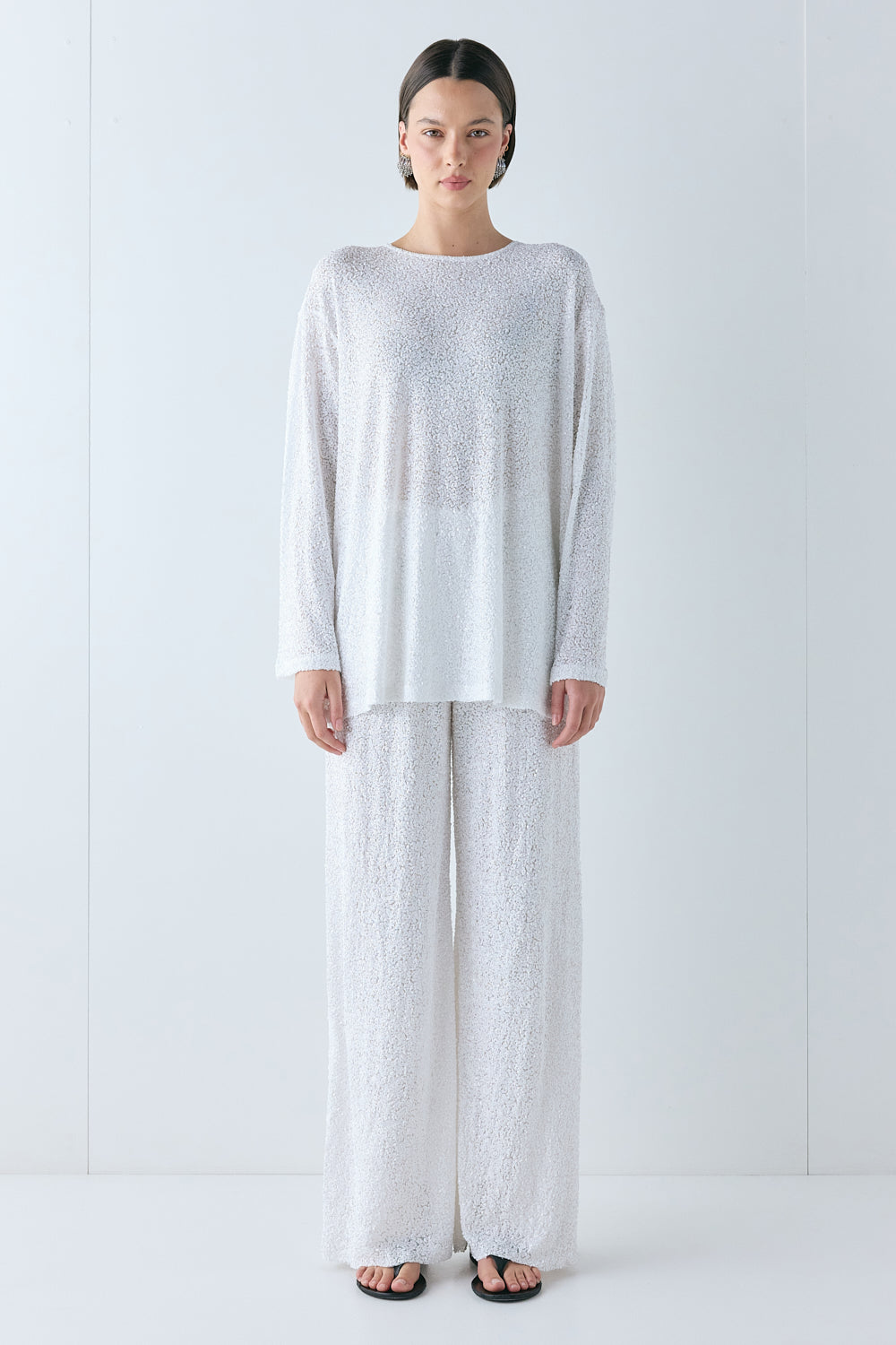 Archer Sequin Pants White