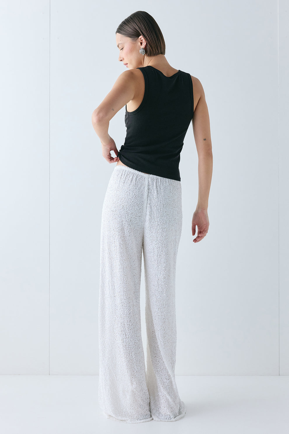 Archer Sequin Pants White