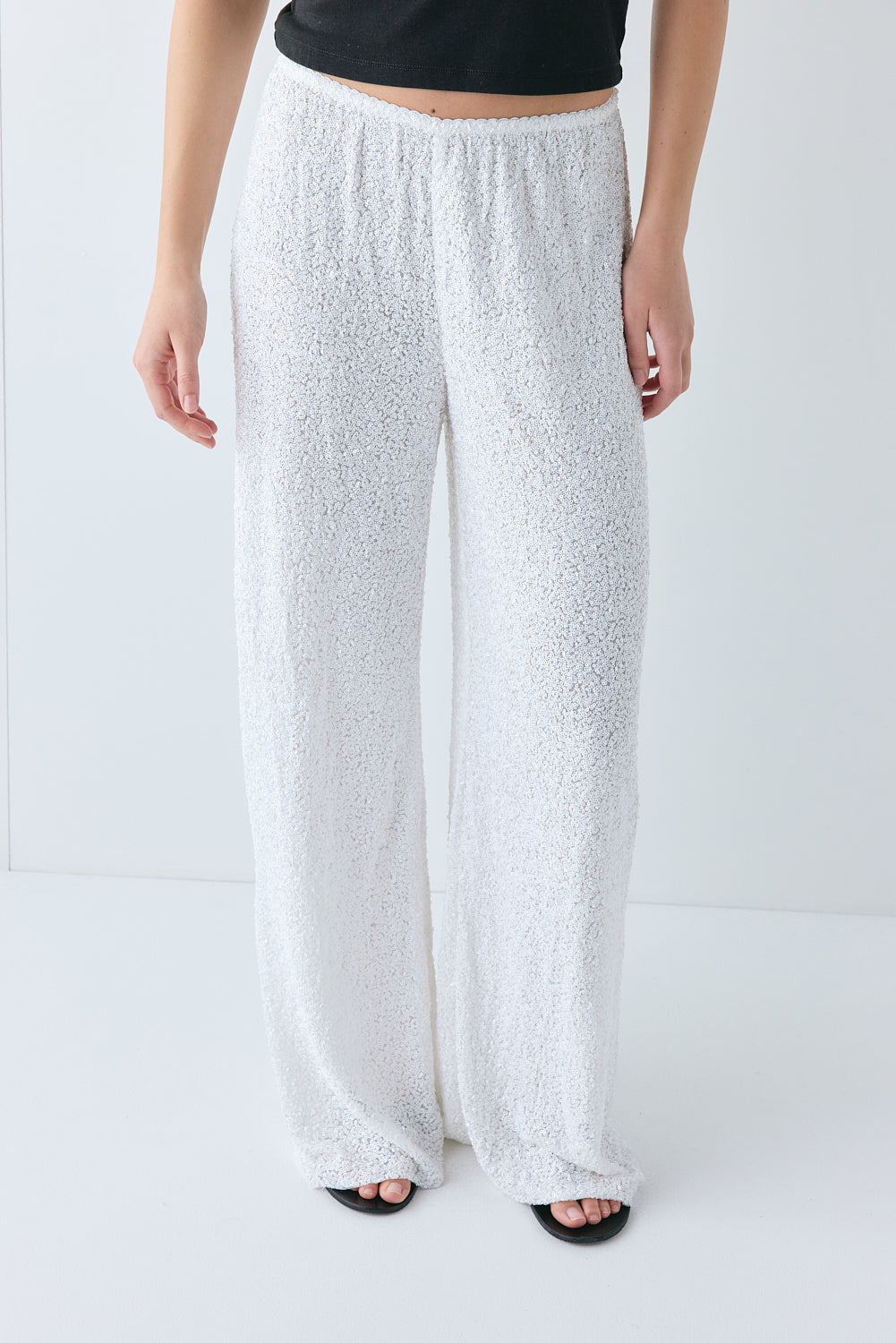 Archer Sequin Pants White