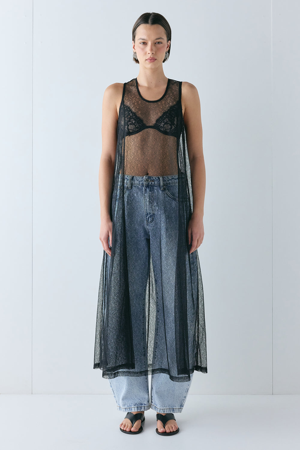 Natasha Sheer Maxi Dress Black - size:Alida:AU 6 / US 2