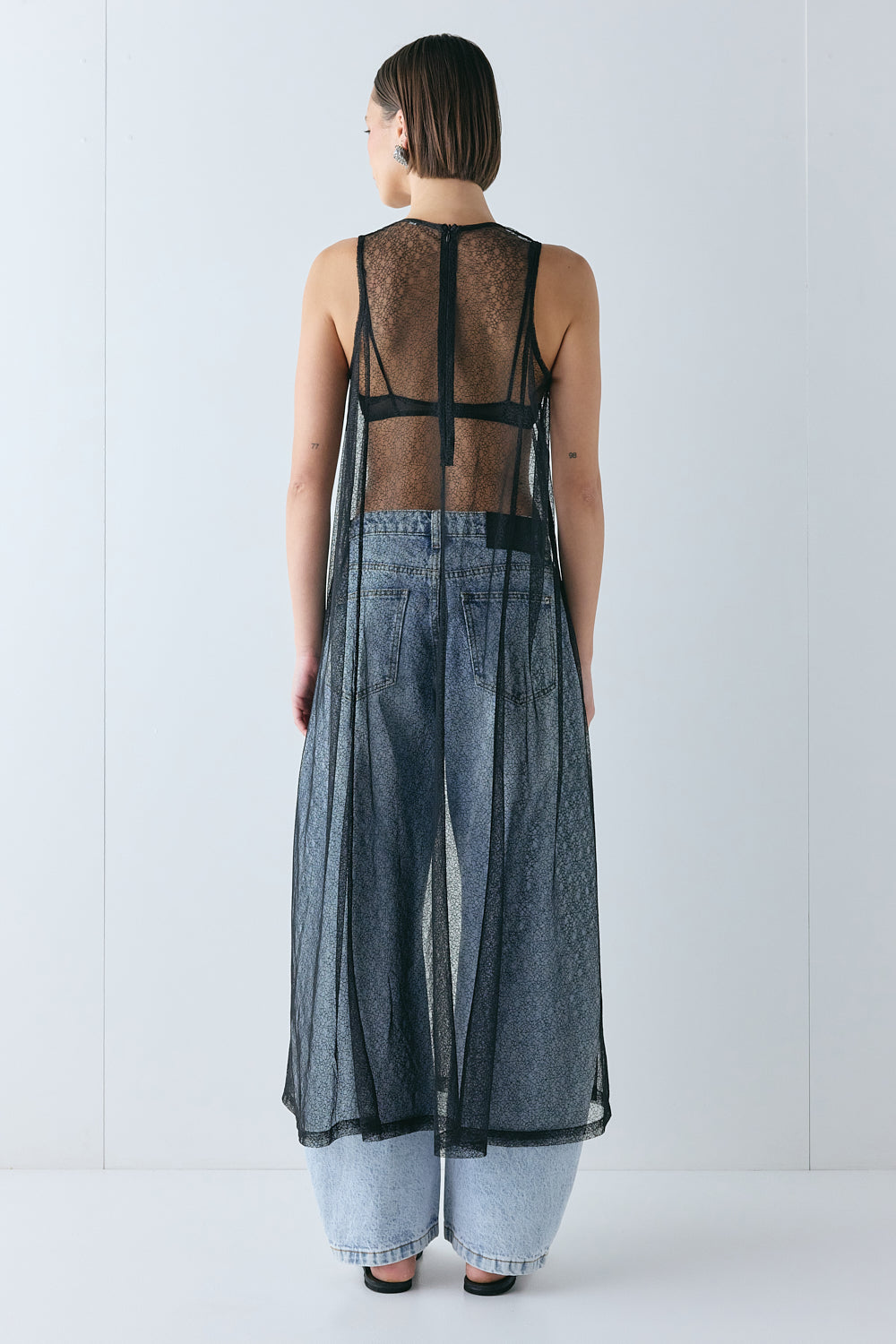 Natasha Sheer Maxi Dress Black