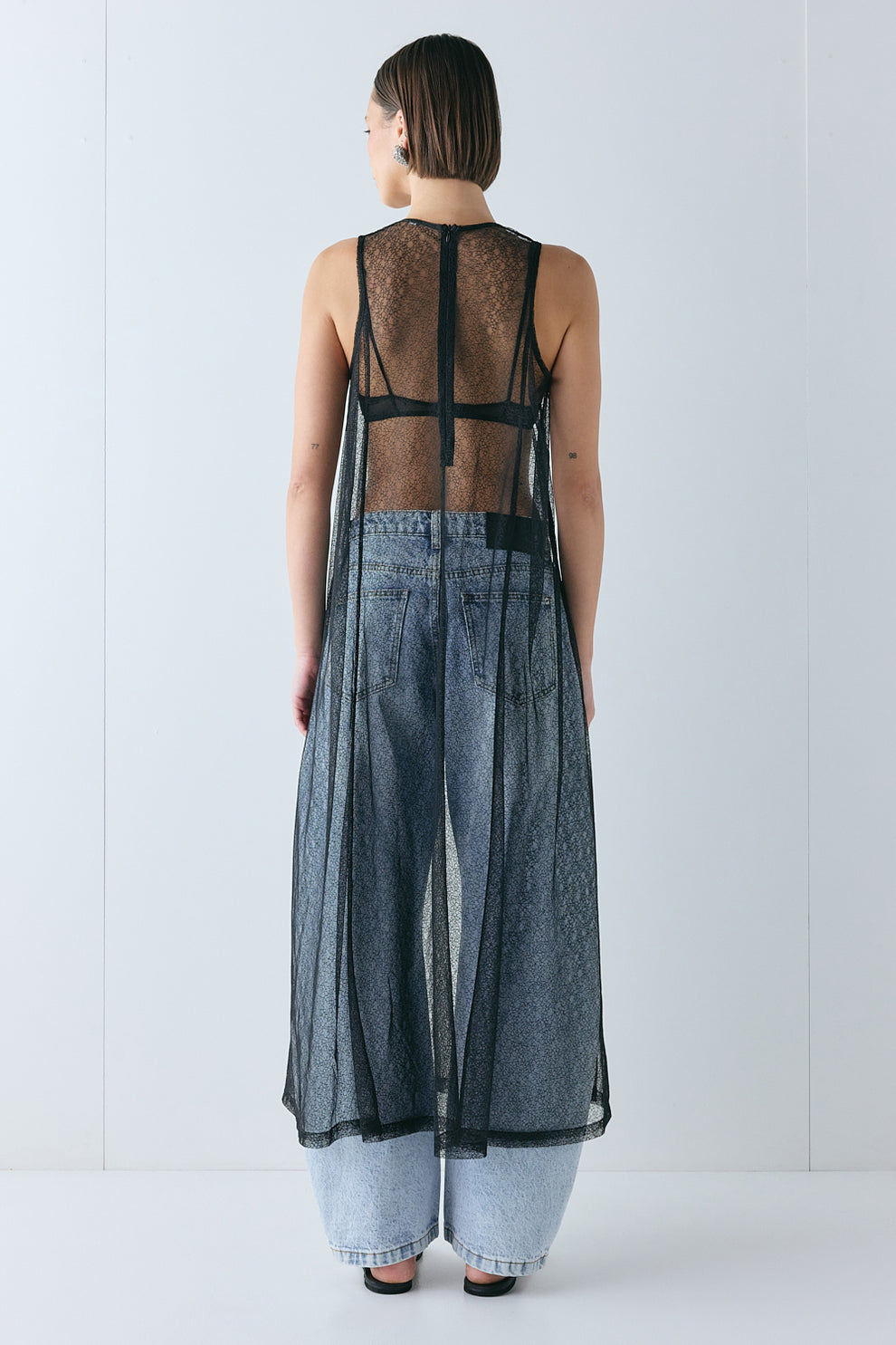 Natasha Sheer Maxi Dress Black