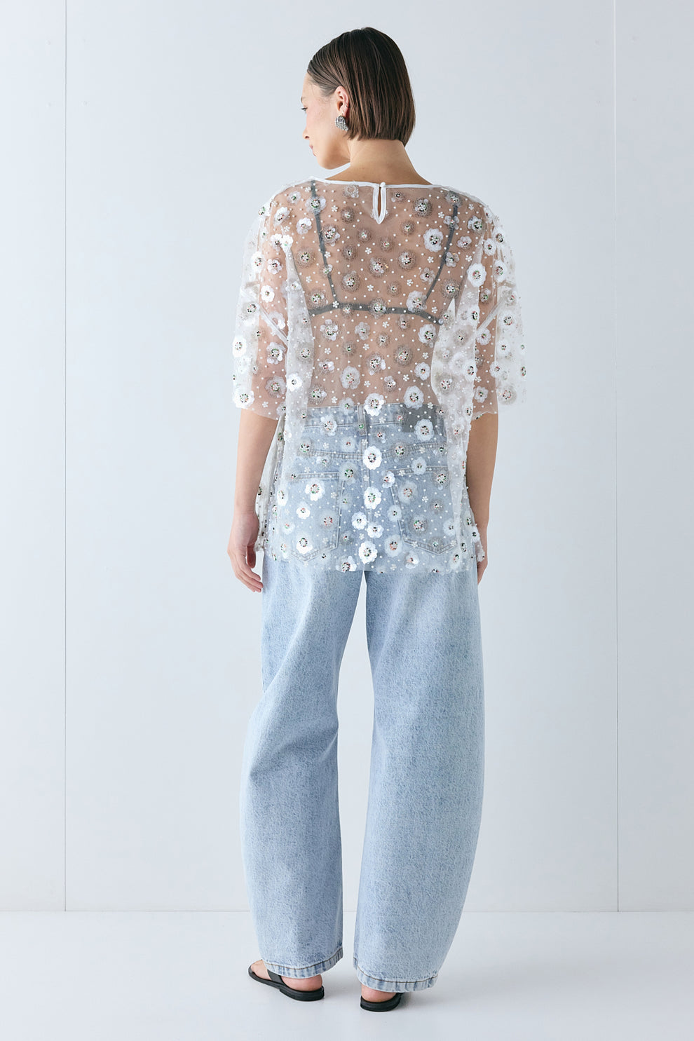 Sadie Sequin Top Rosette