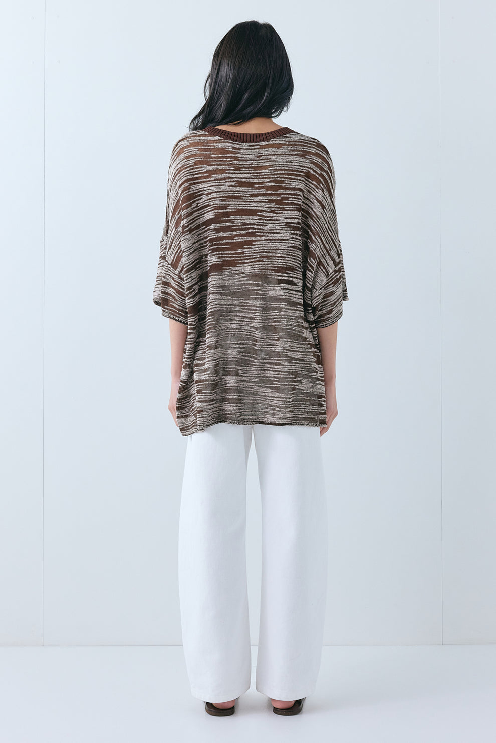 Willow Knit Tee Brown Melange