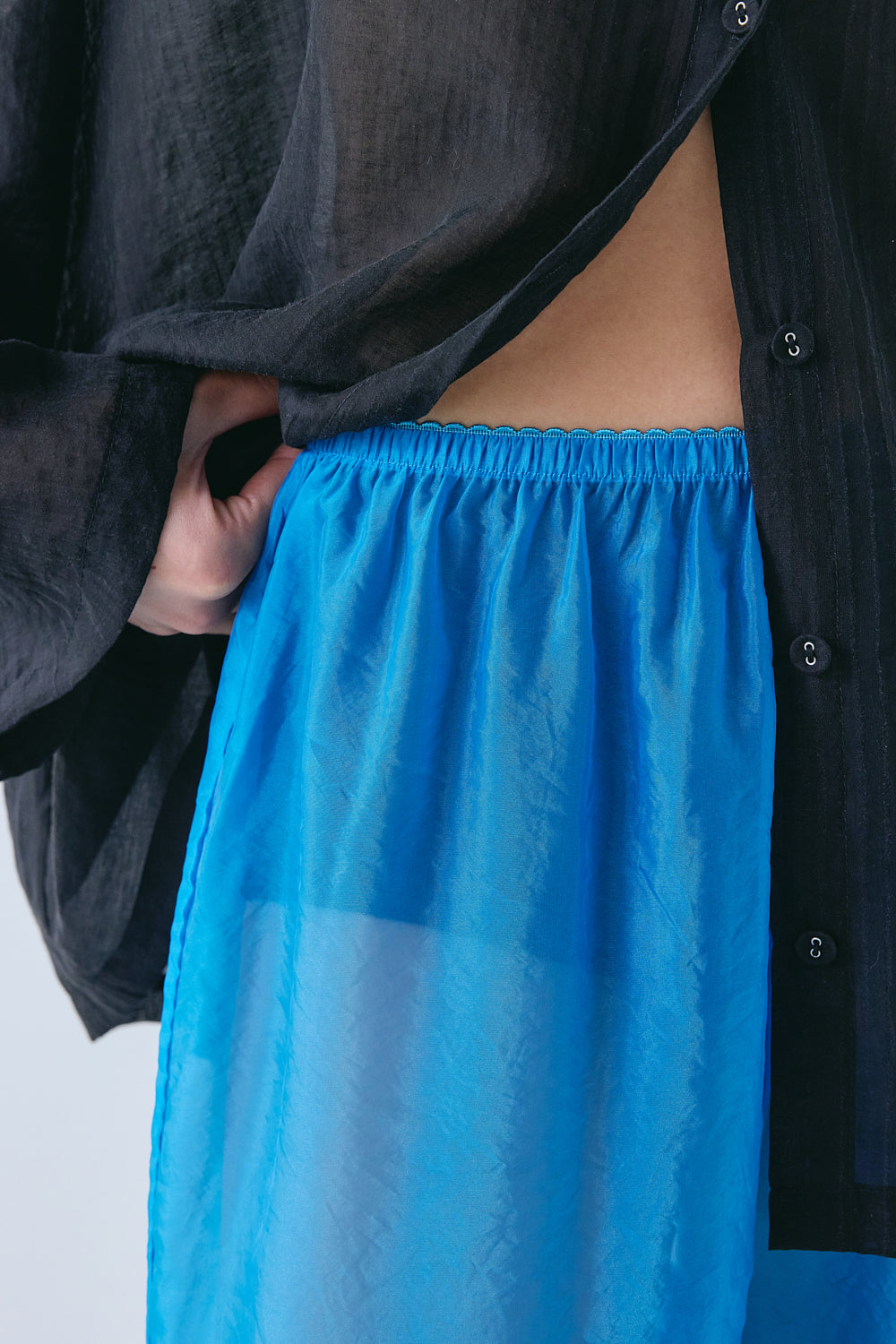 Enzo Sheer Pants Aqua 