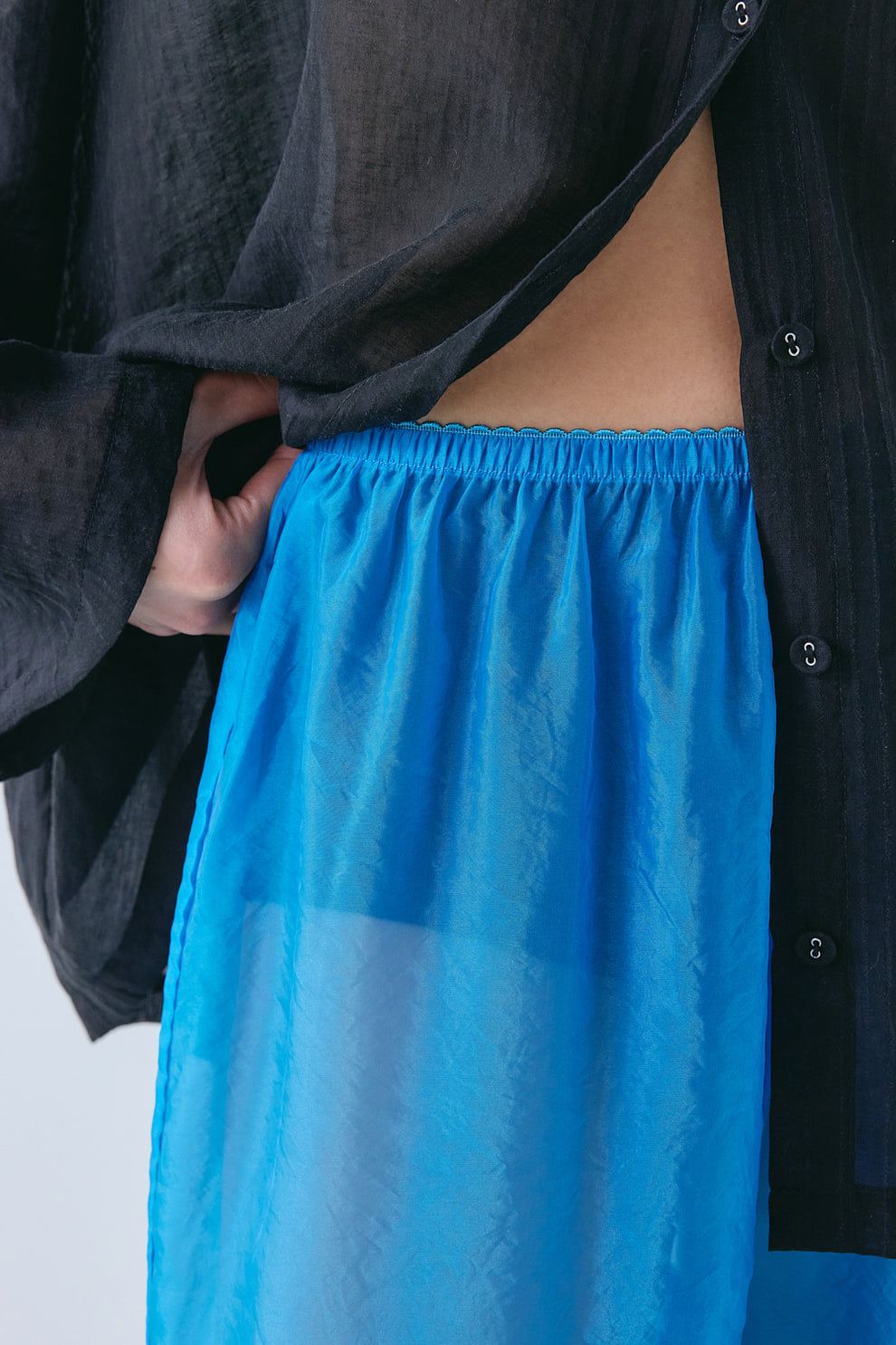 Enzo Sheer Pants Aqua 