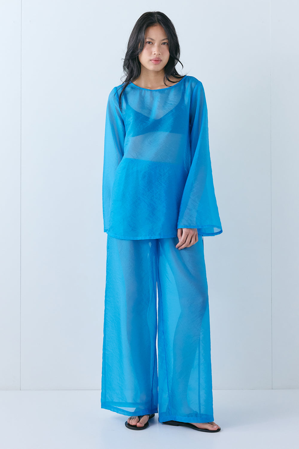 Enzo Sheer Pants Aqua - size:Ploy:AU 6 / US 2