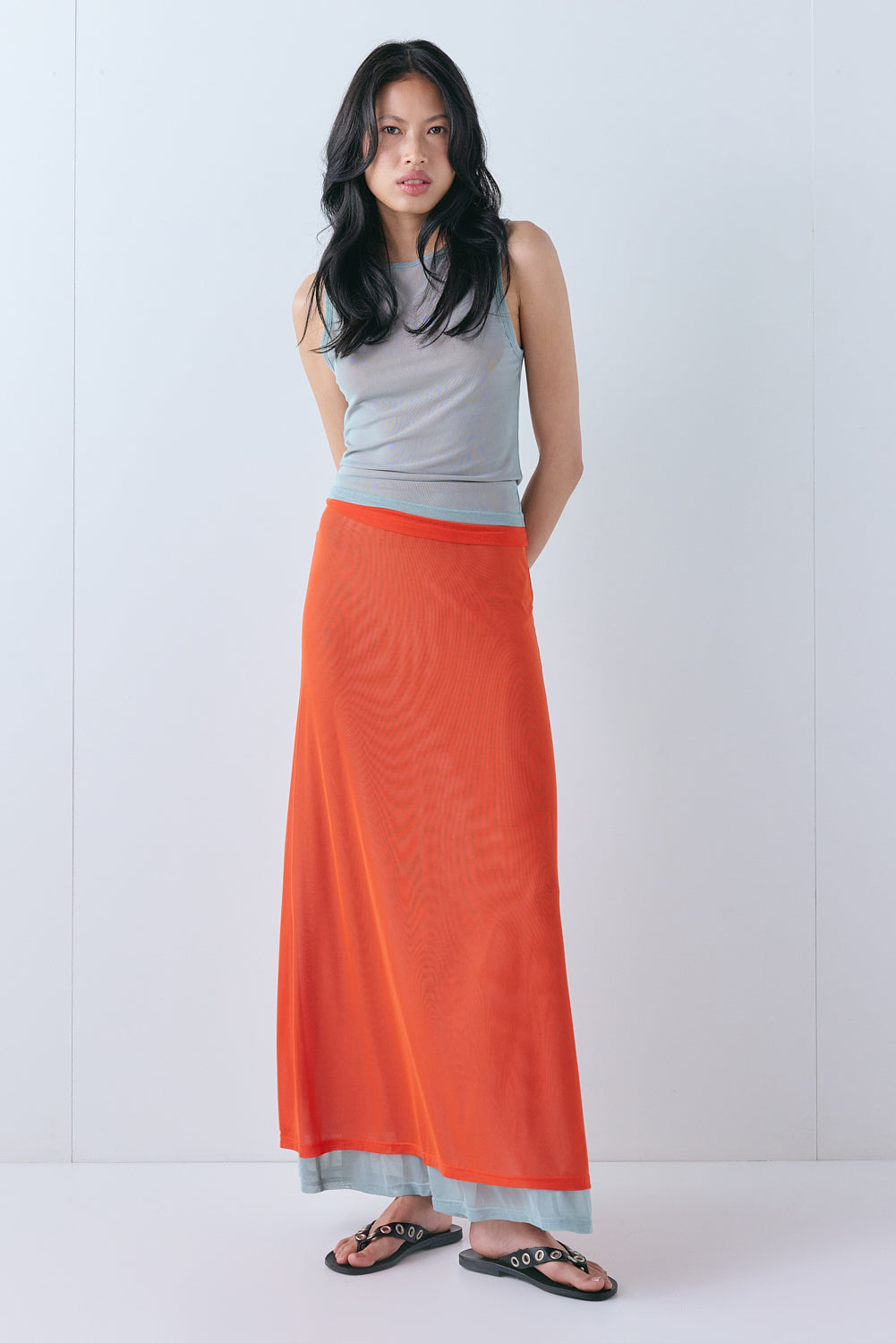 Alexia Mesh Top Grey 