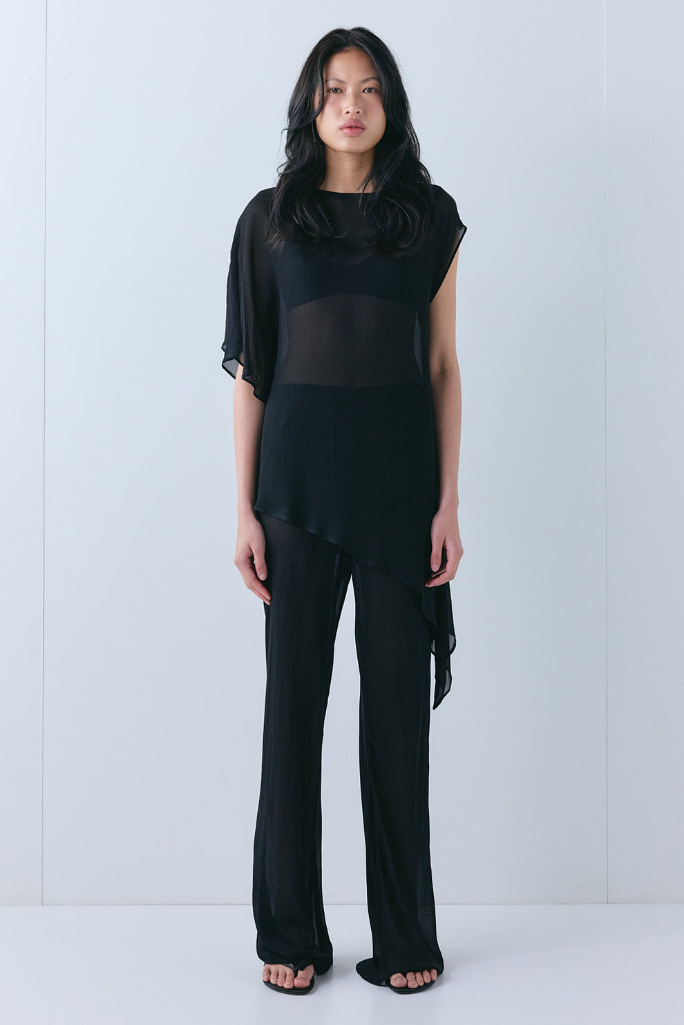 Gina Sheer Top Black 