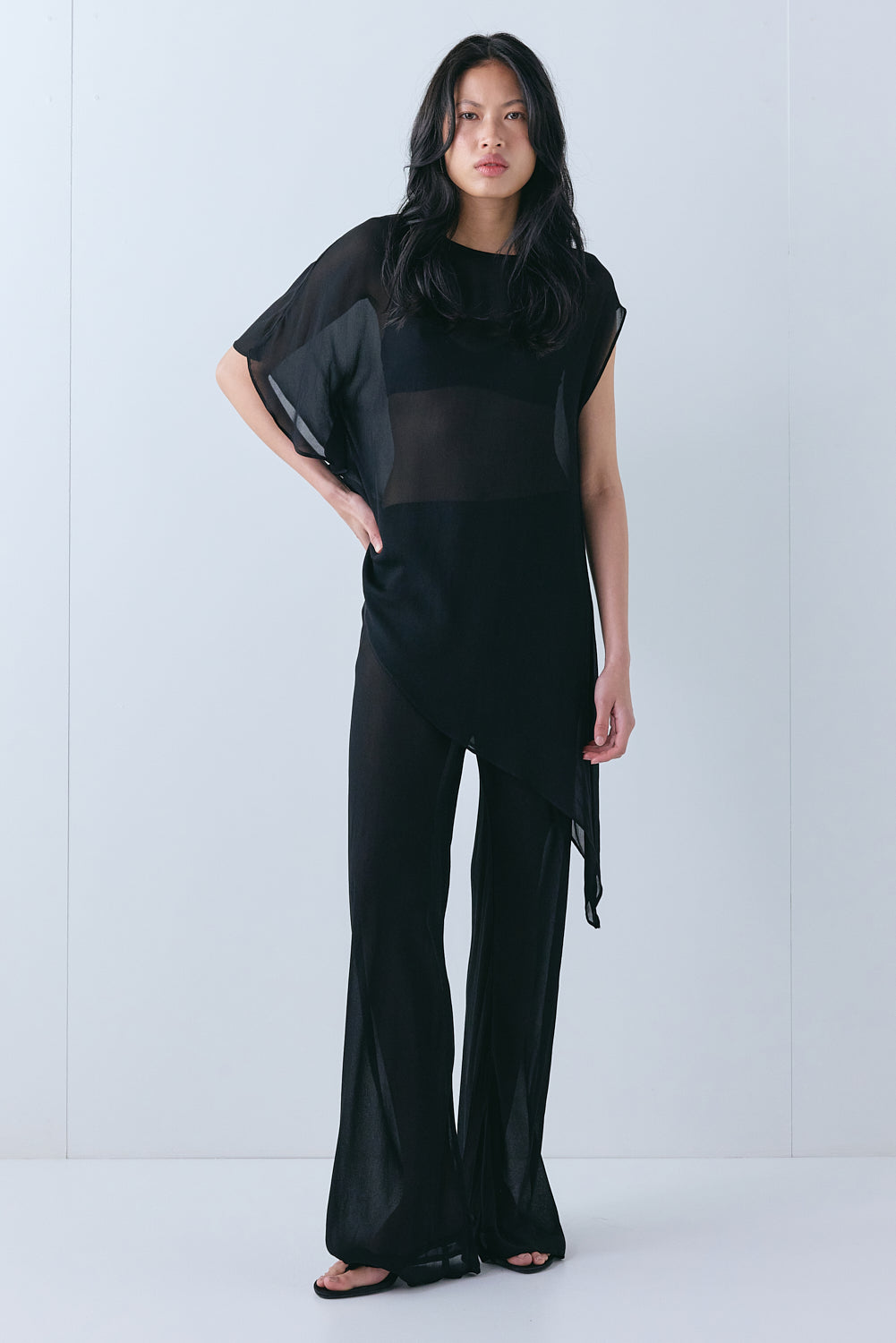 Gina Sheer Top Black 