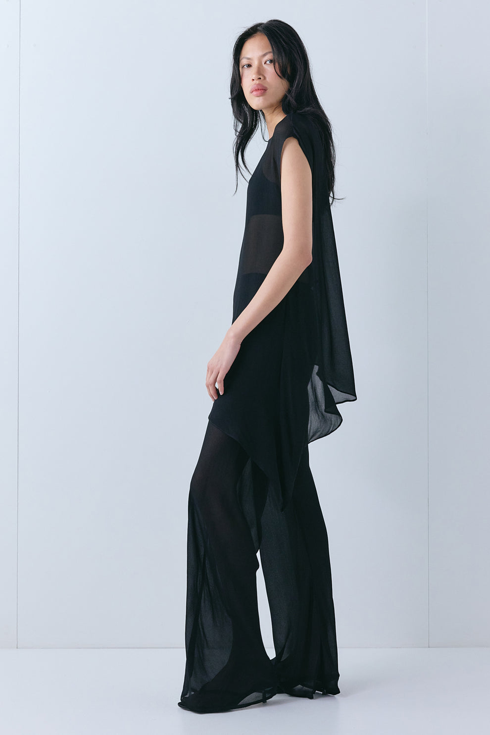 Gina Sheer Top Black 