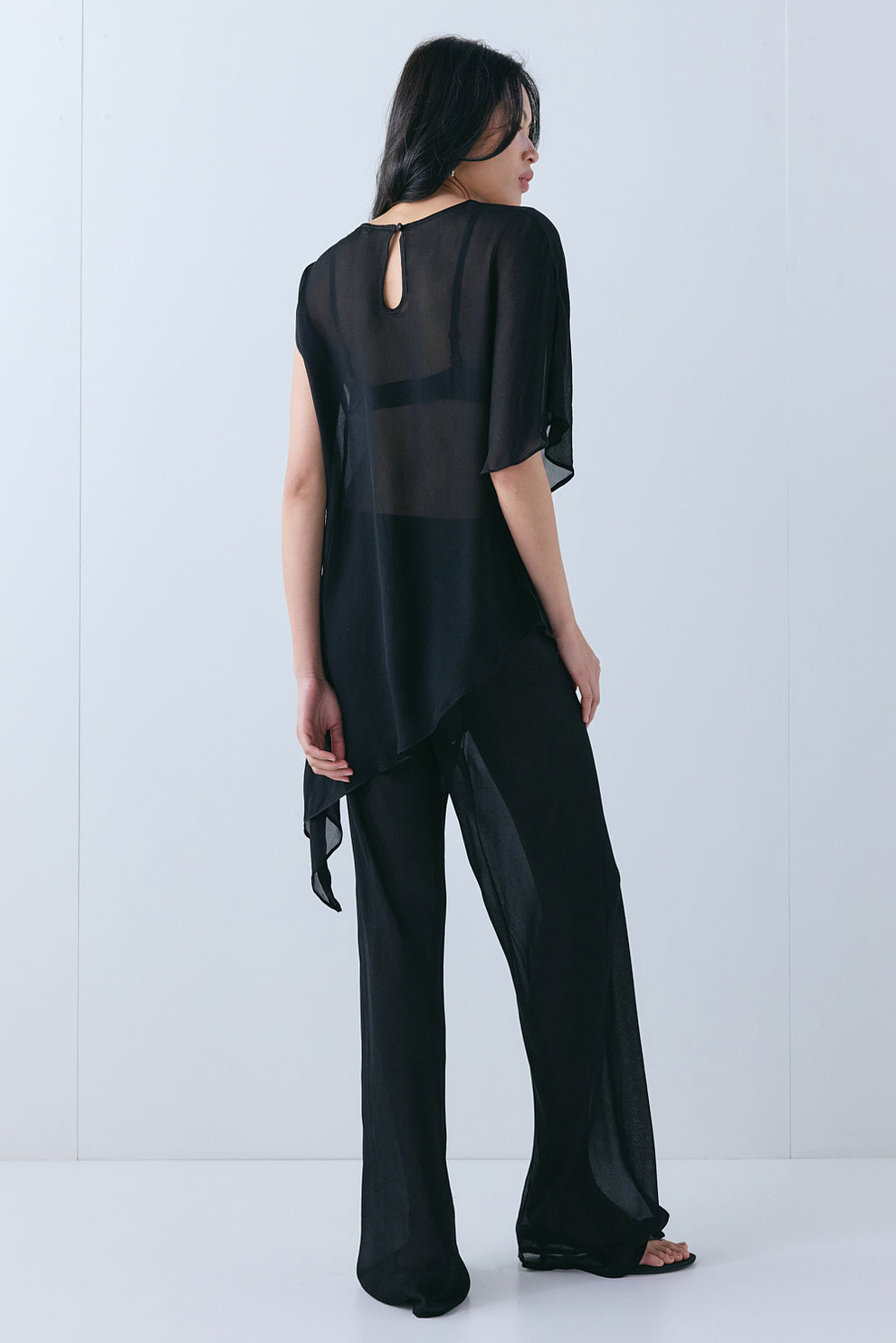 Gina Sheer Top Black 