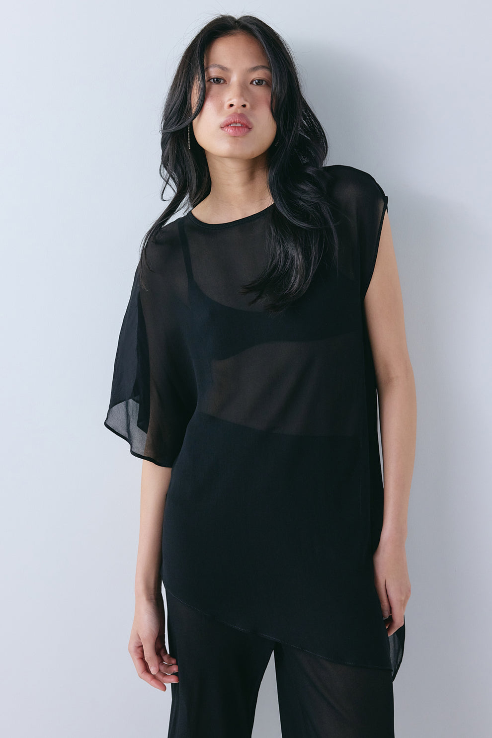 Gina Sheer Top Black 