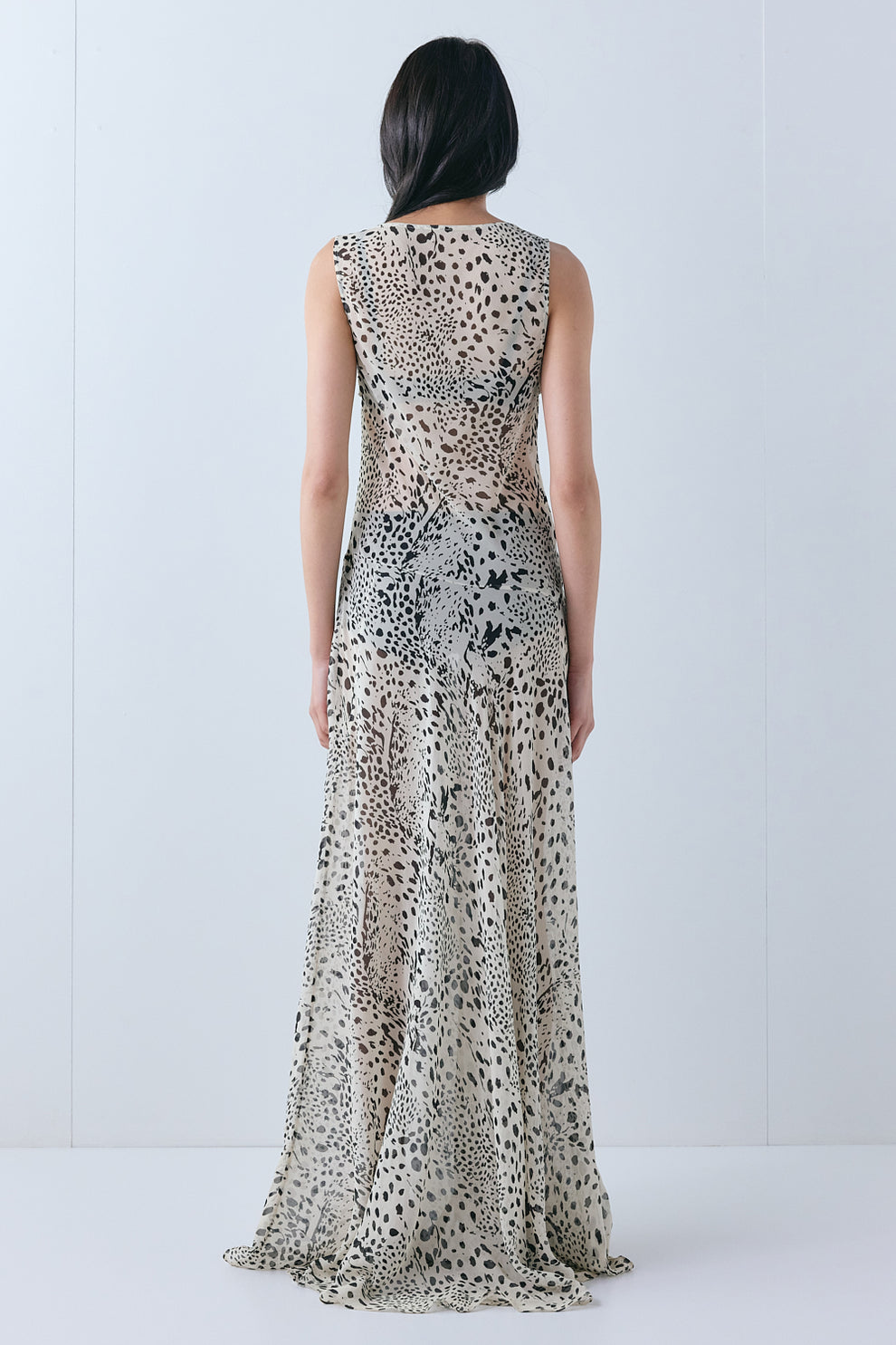 Harlow Sheer Maxi Dress Leopard