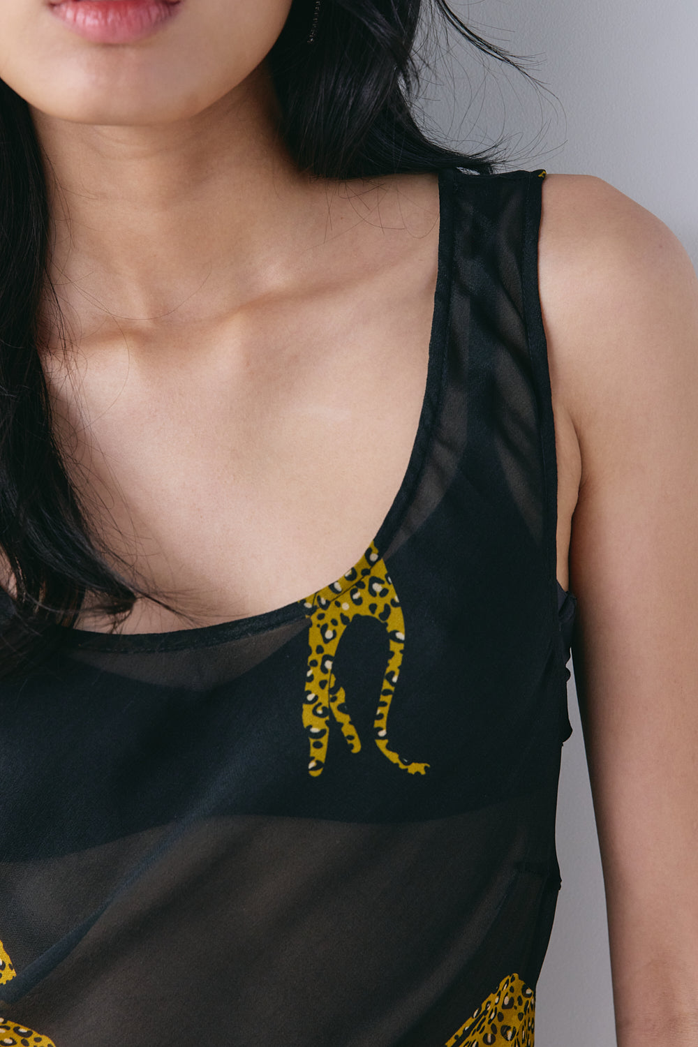 Odessa Sheer Maxi Dress Cheetah 