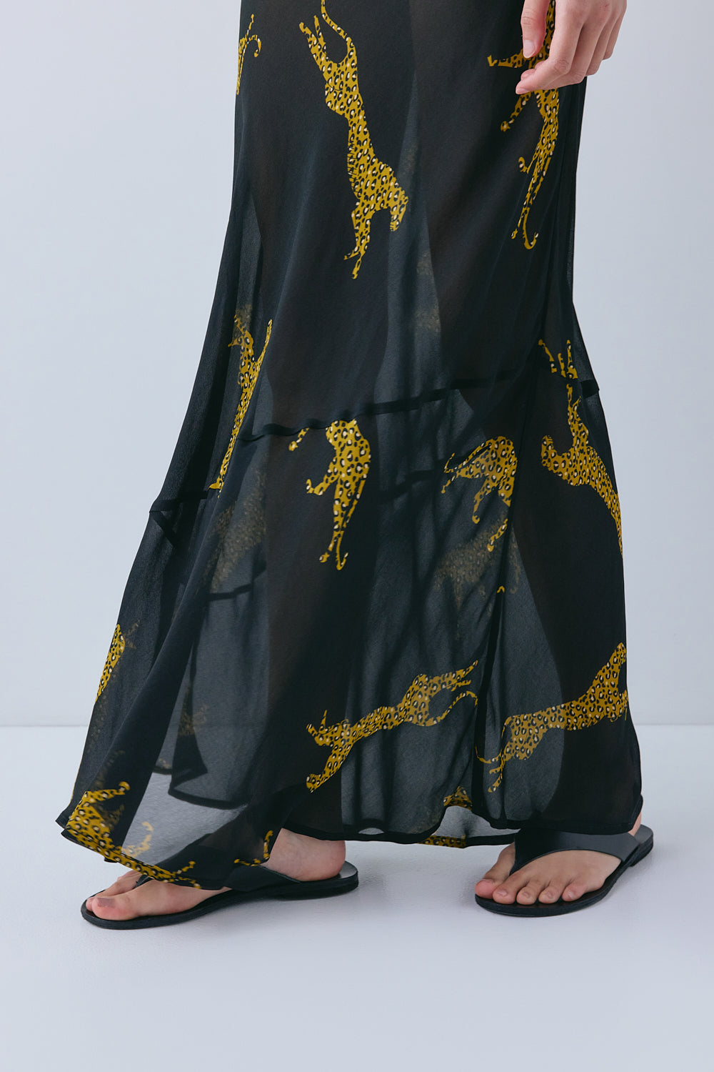 Odessa Sheer Maxi Dress Cheetah 