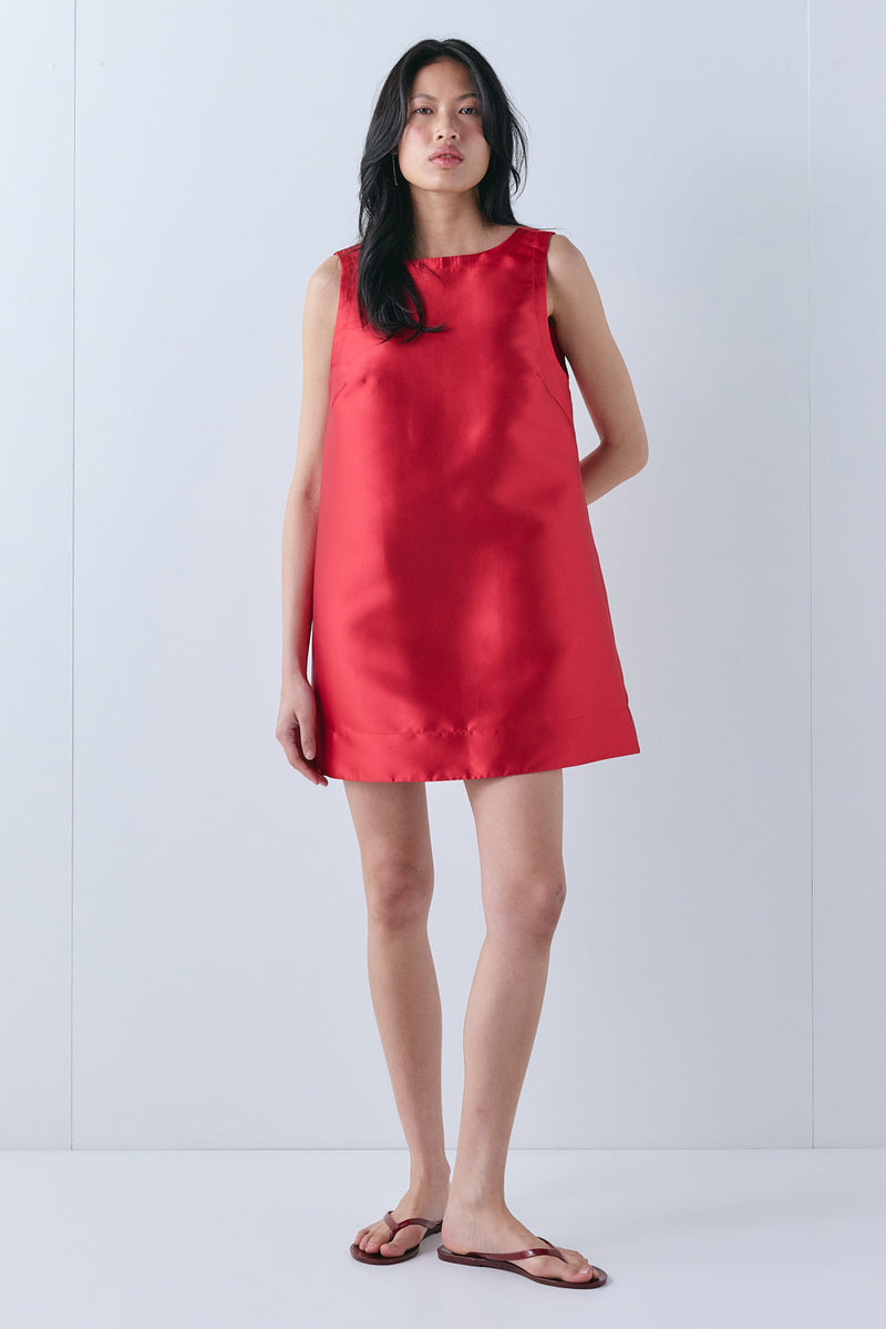 Fairfax Mini Dress Red - size:Ploy:AU 6 / US 2