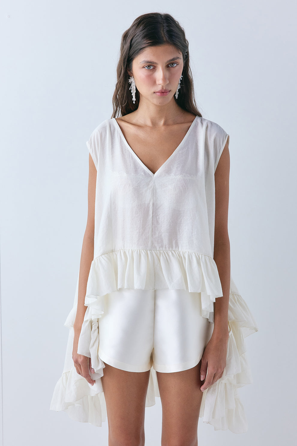 Fredrika Sheer Top Cream - size:Aida:AU 6 / US 2