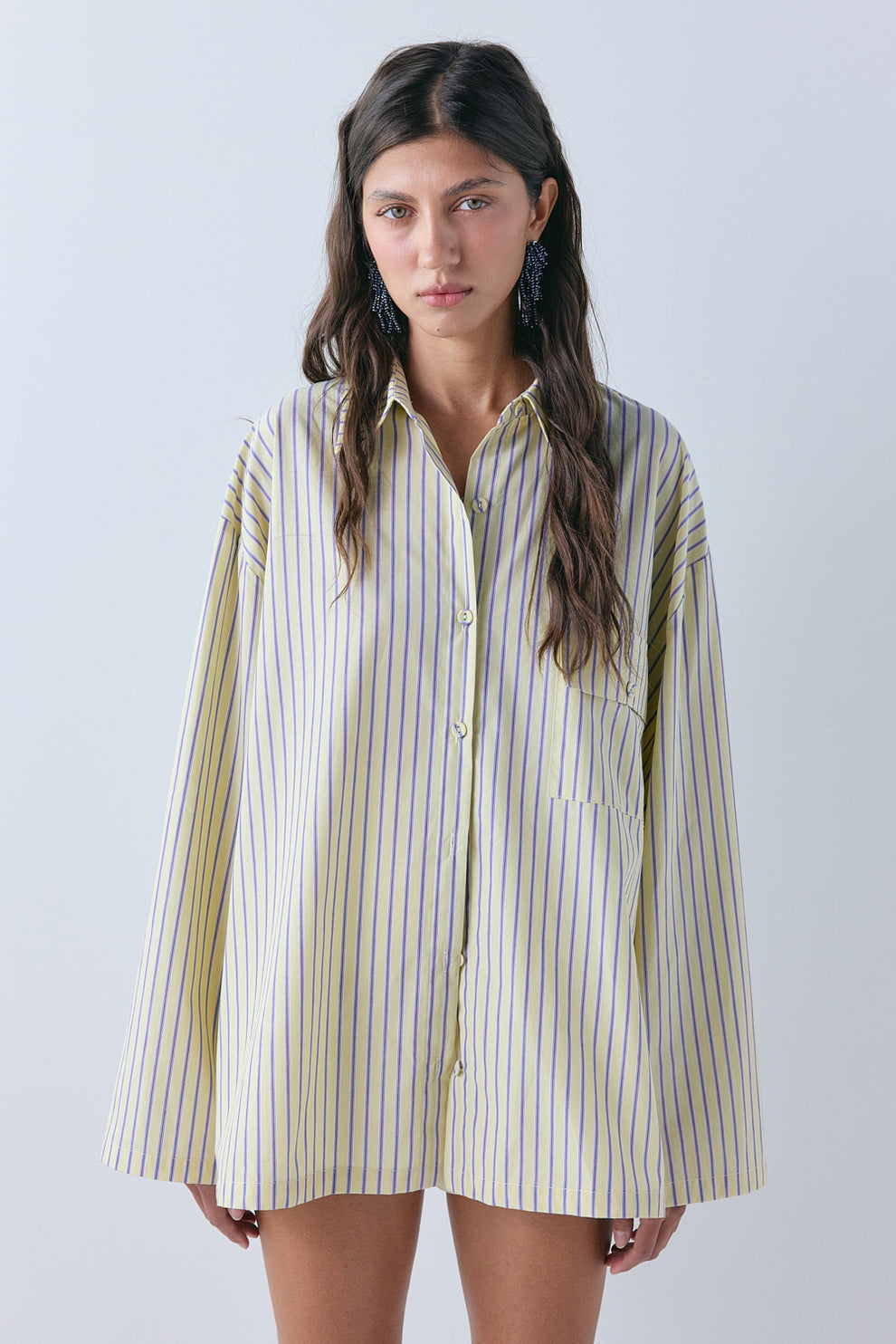 Vale Shirt Yellow Stripe - size:Aida:AU 6 / US 2