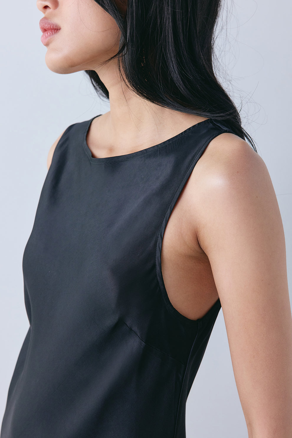 Micha Satin Maxi Dress Black