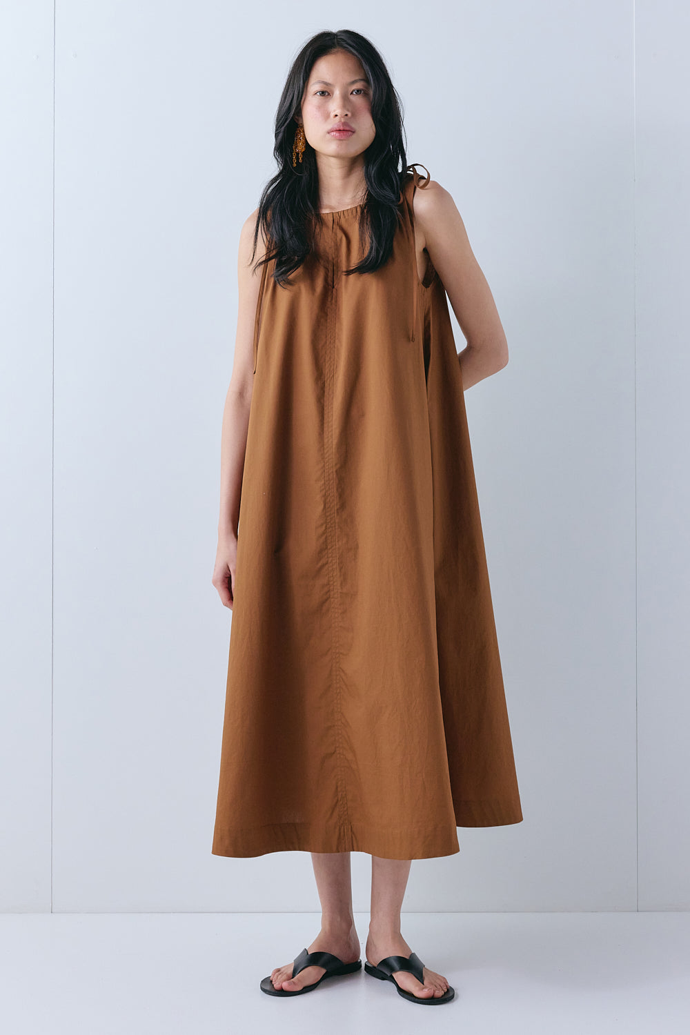 Carmen Midi Dress Brown