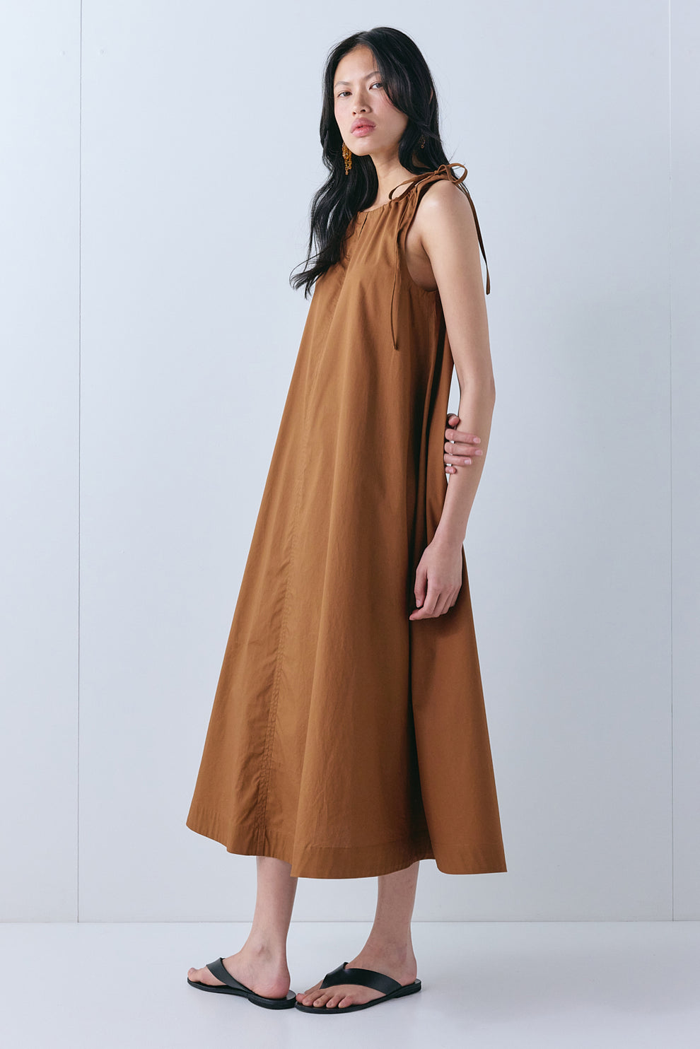 Carmen Midi Dress Brown