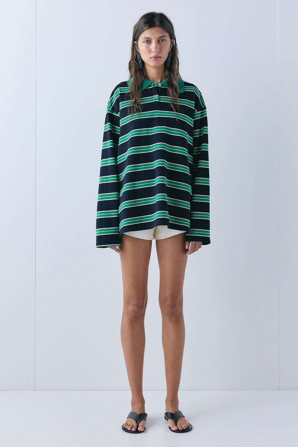 Kinsley Polo Green Stripe