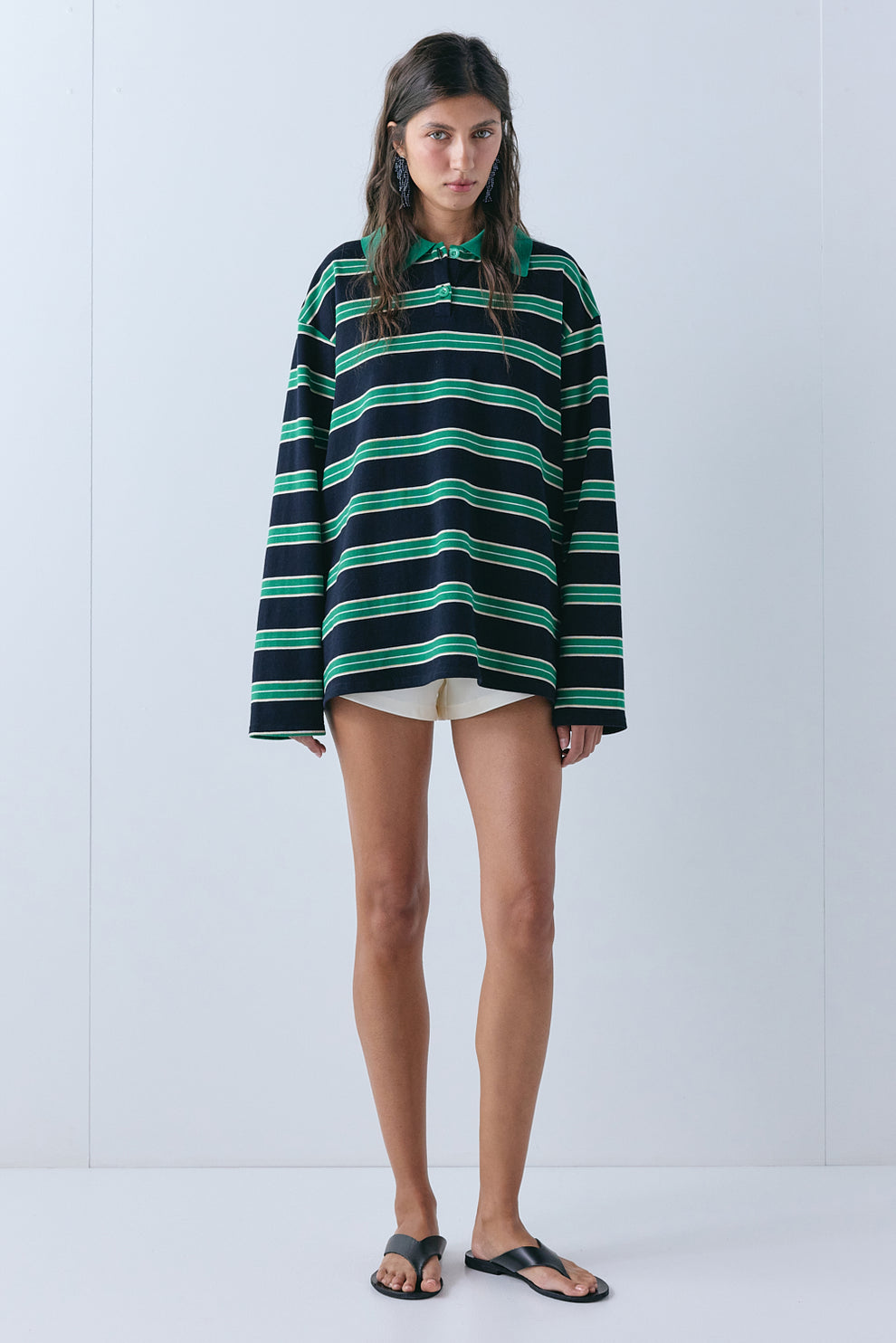 Kinsley Polo Green Stripe