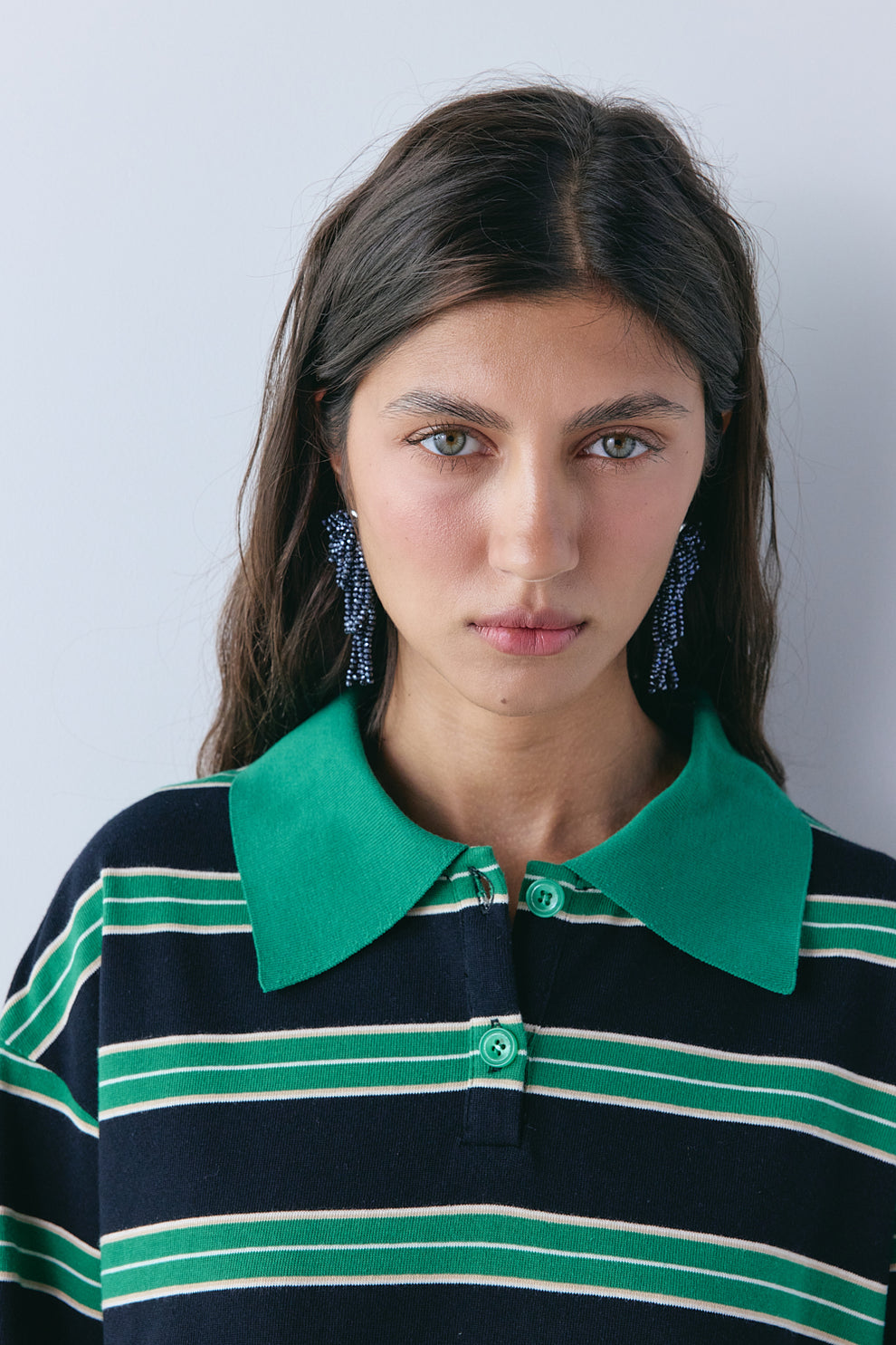 Kinsley Polo Green Stripe
