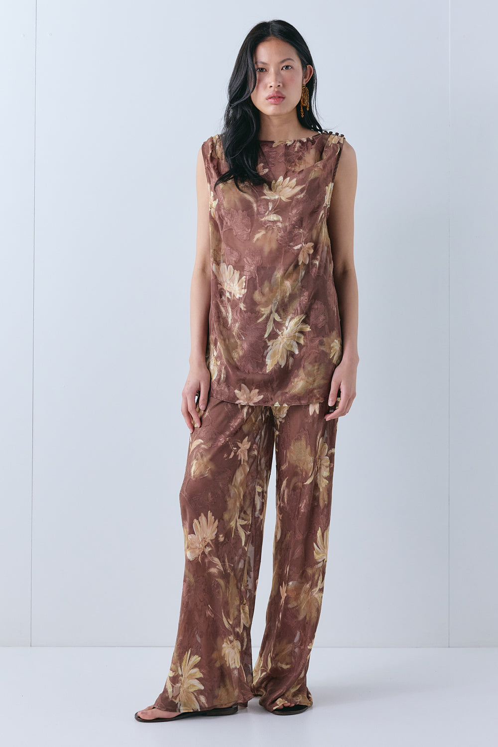 Vivien Sheer Tunic Top Aster 