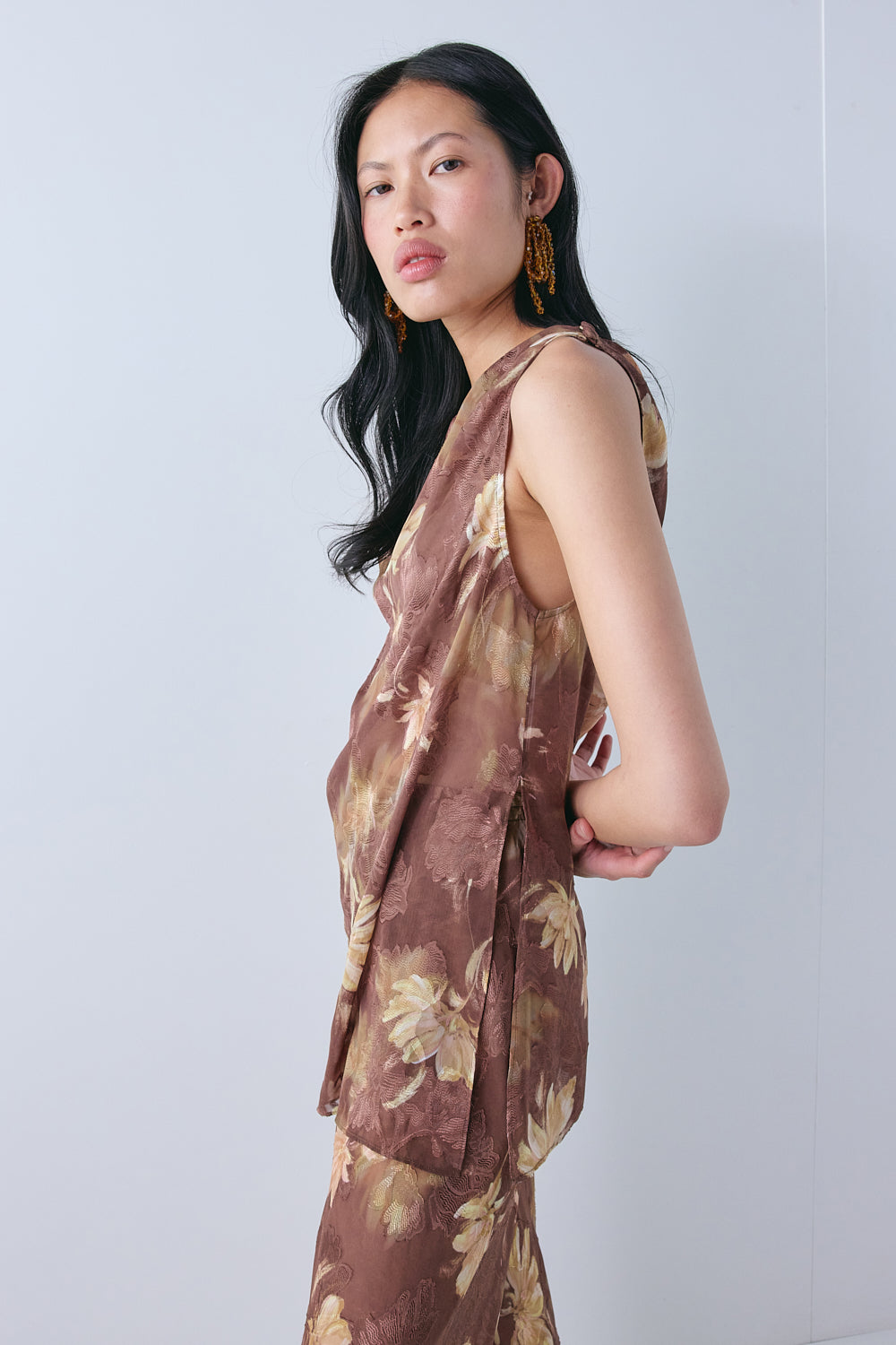Vivien Sheer Tunic Top Aster 