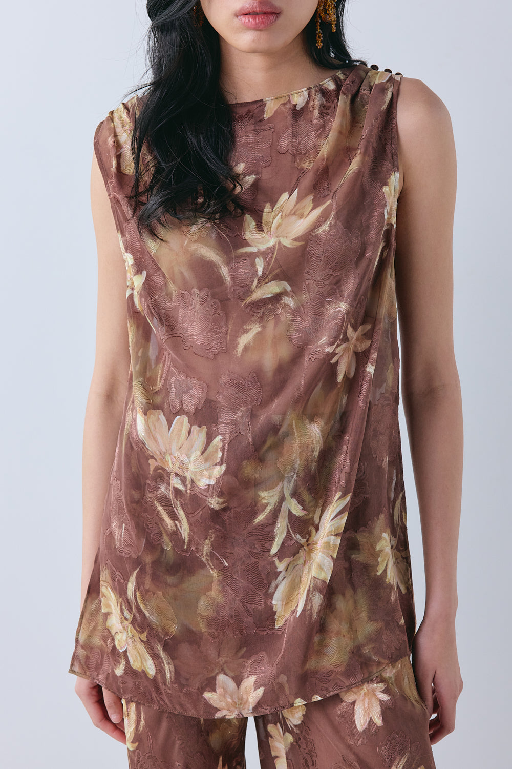 Vivien Sheer Tunic Top Aster 