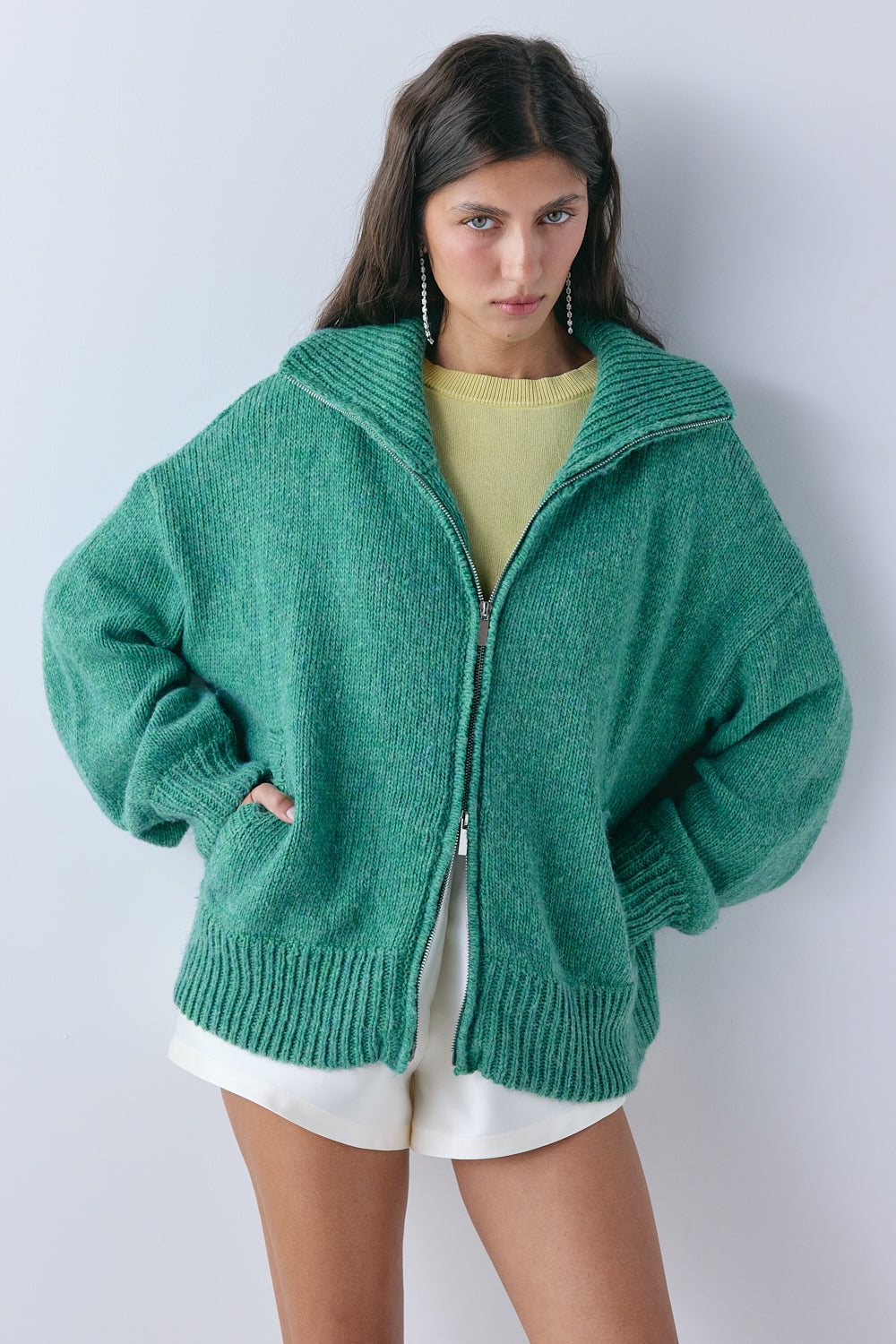 Saige Knit Jumper Forest - size:Aida:XS