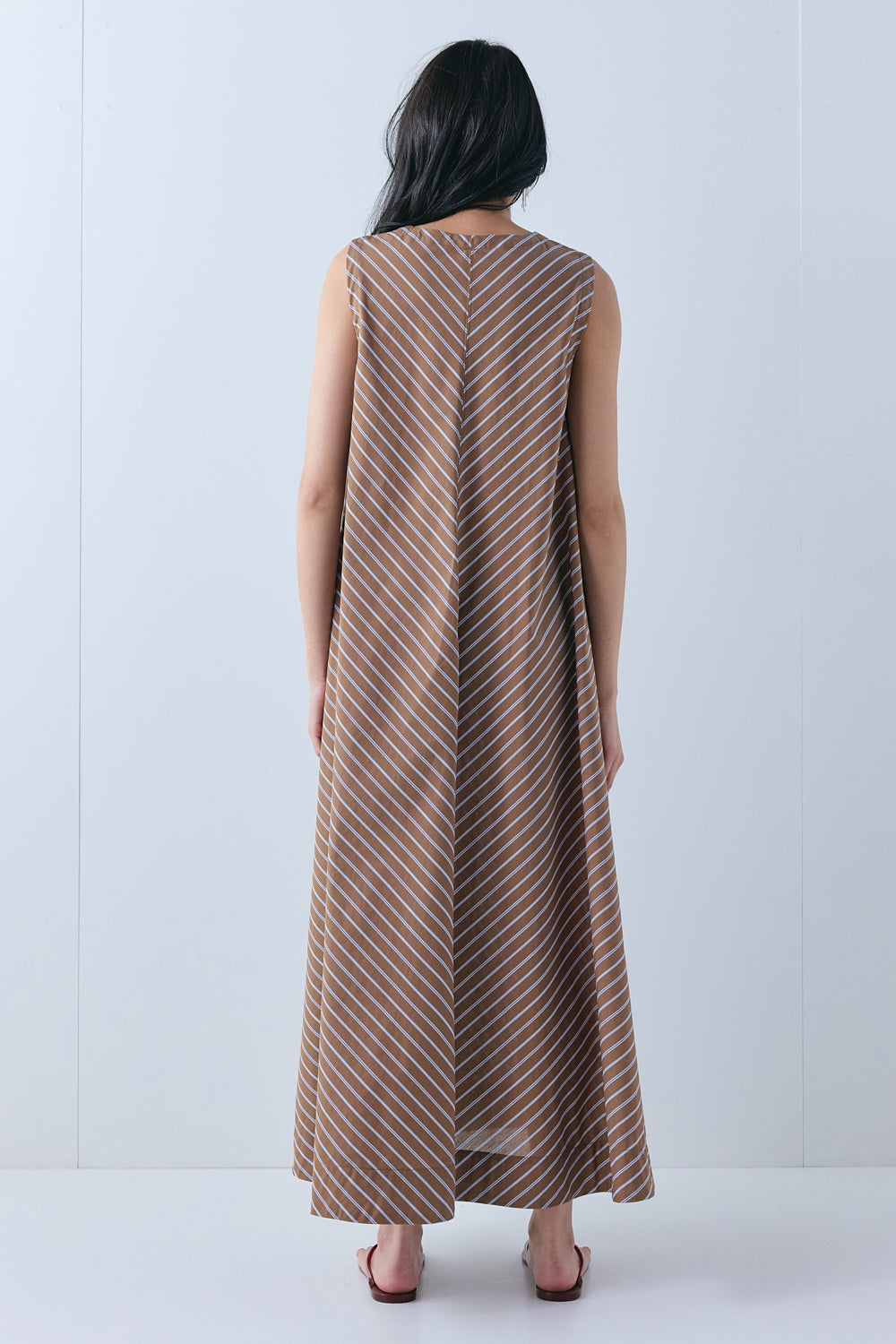 Amber Maxi Dress Chocolate Stripe