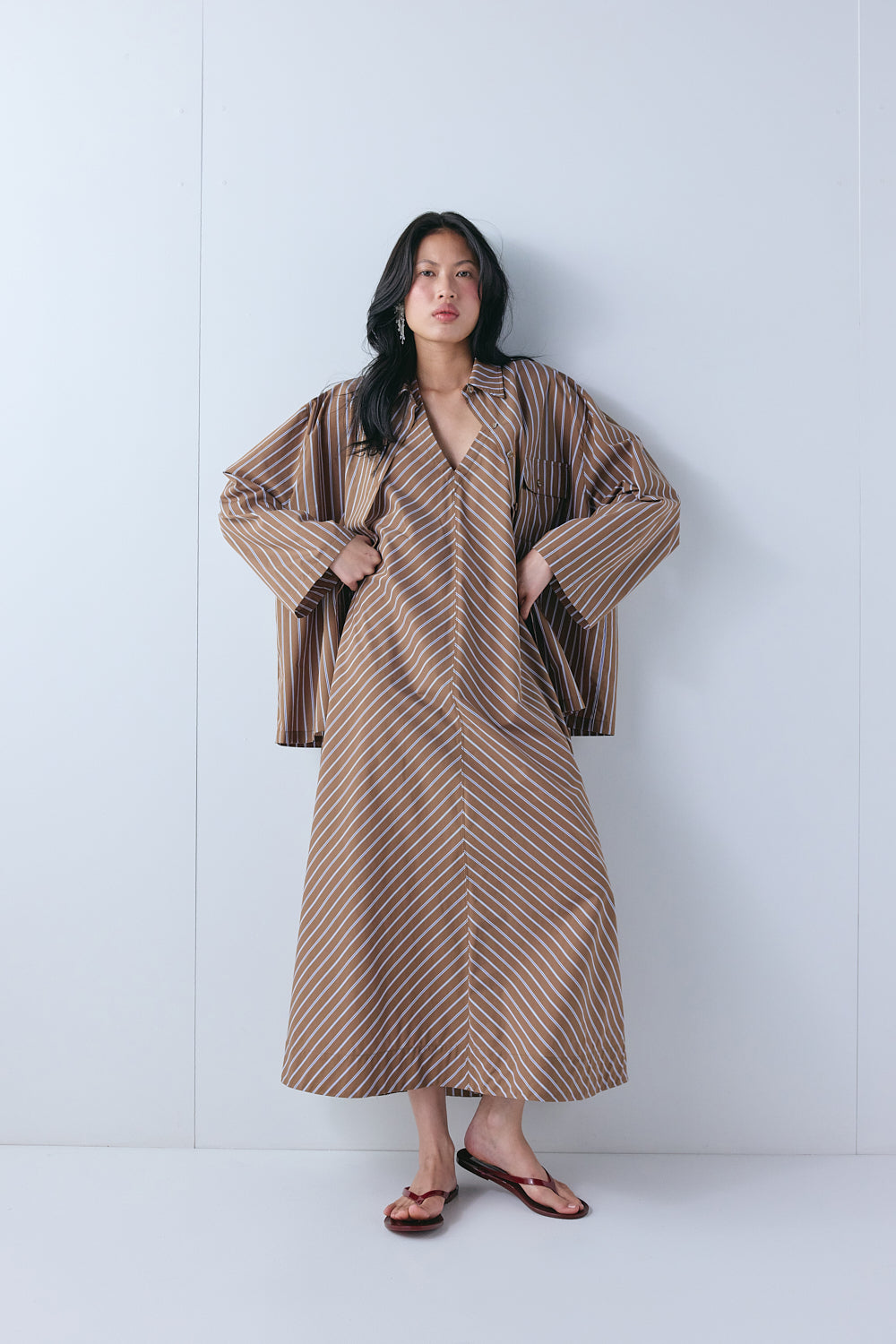 Vale Shirt Chocolate Stripe 