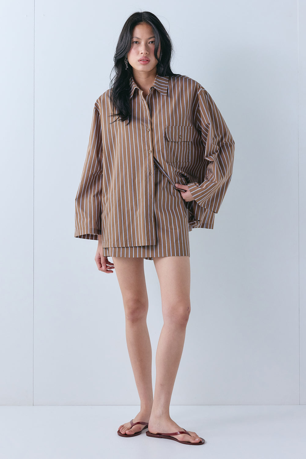Vale Shirt Chocolate Stripe 