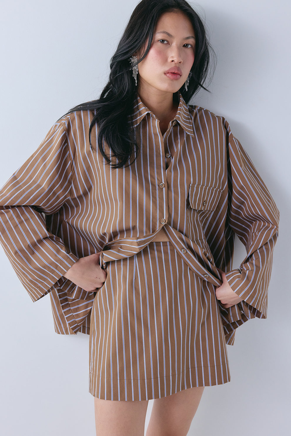 Vale Shirt Chocolate Stripe 