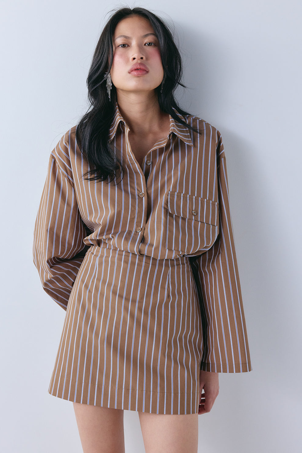 Vale Shirt Chocolate Stripe 