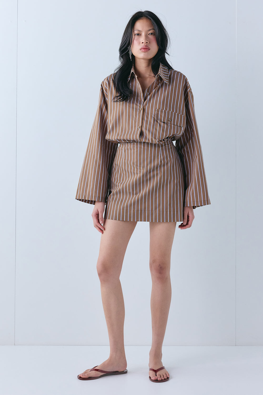 Vale Shirt Chocolate Stripe 