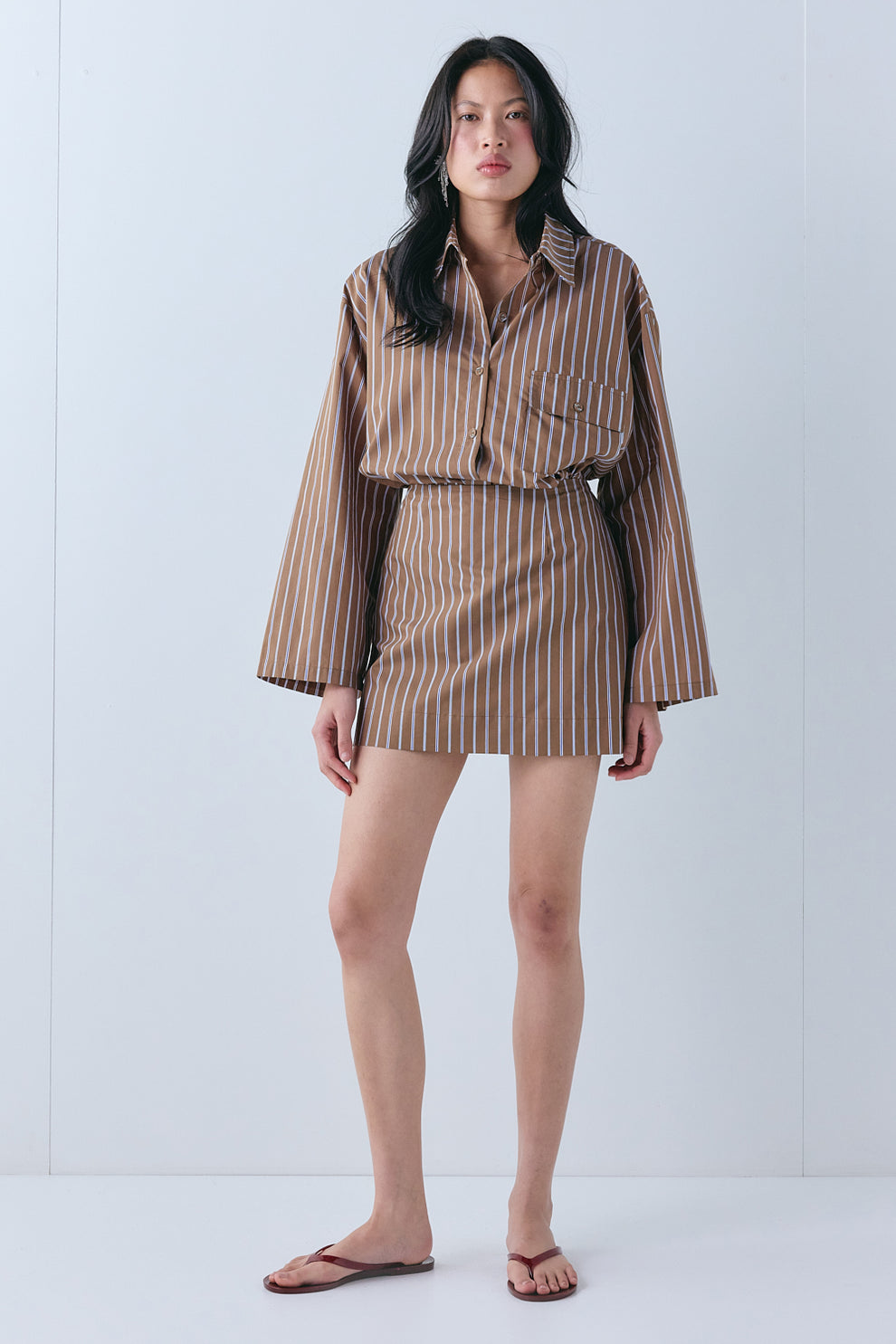 Vale Shirt Chocolate Stripe 