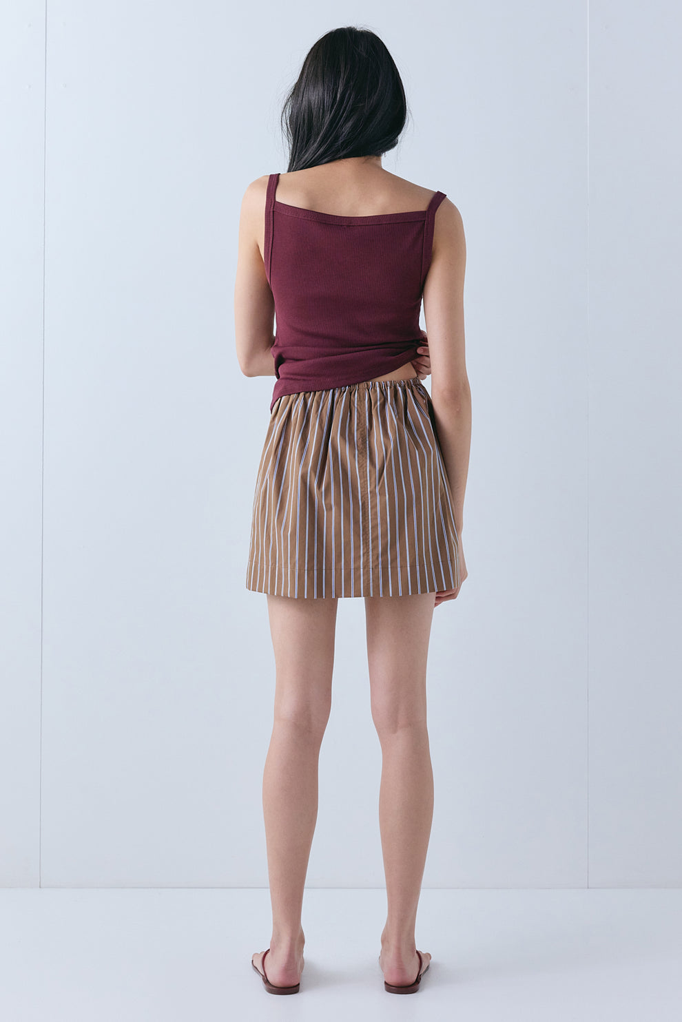 Jovi Mini Skirt Chocolate Stripe