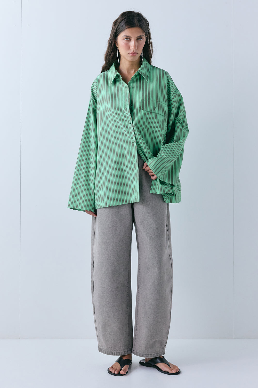 Vale Shirt Kelly Green Stripe