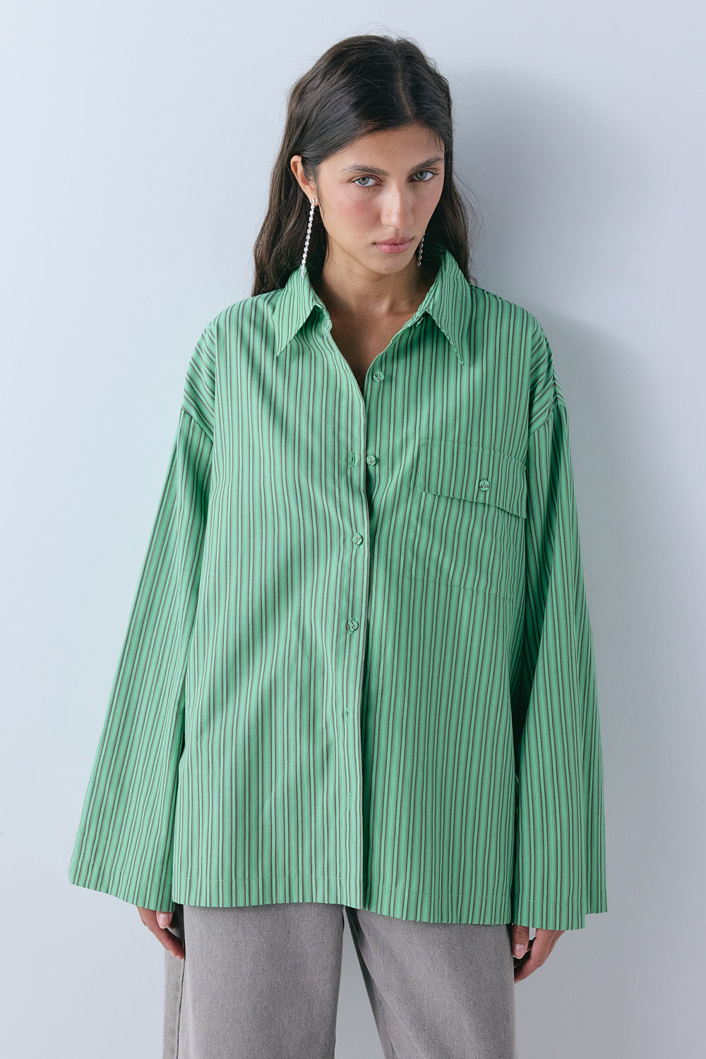 Vale Shirt Kelly Green Stripe
