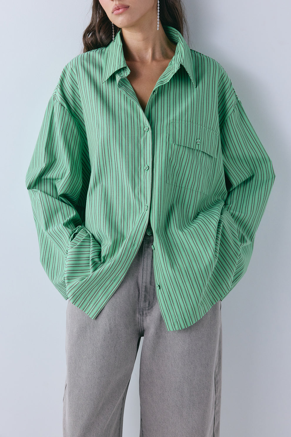 Vale Shirt Kelly Green Stripe