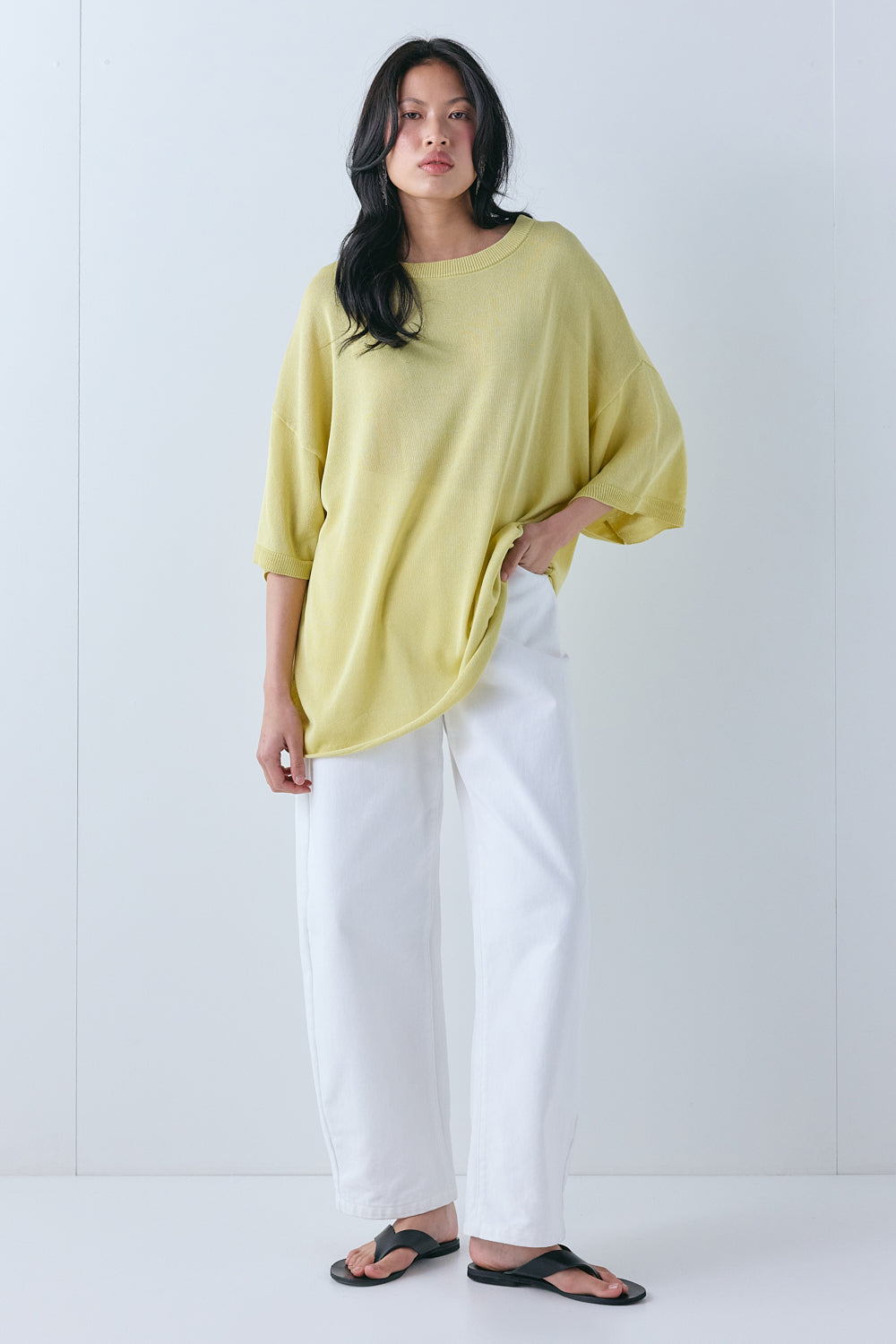 Willow Knit Tee Chartreuse 