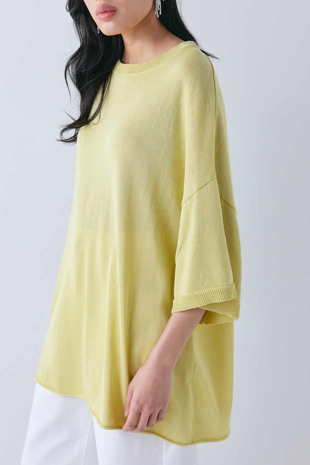 Willow Knit Tee Chartreuse 