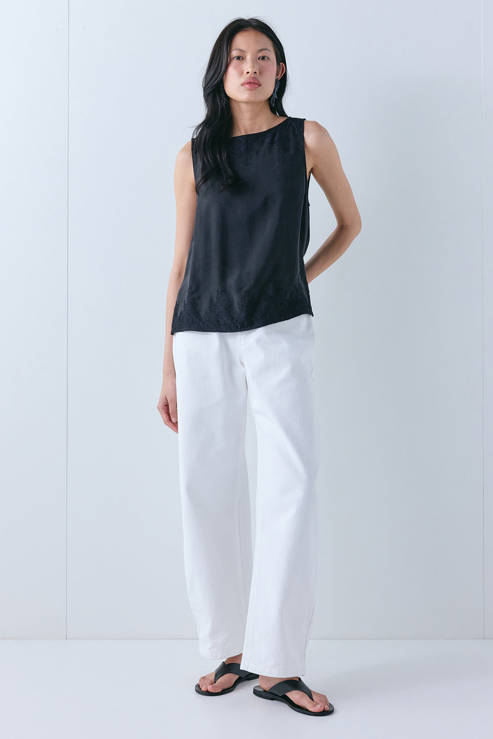 Sylvie Lace Top Black 